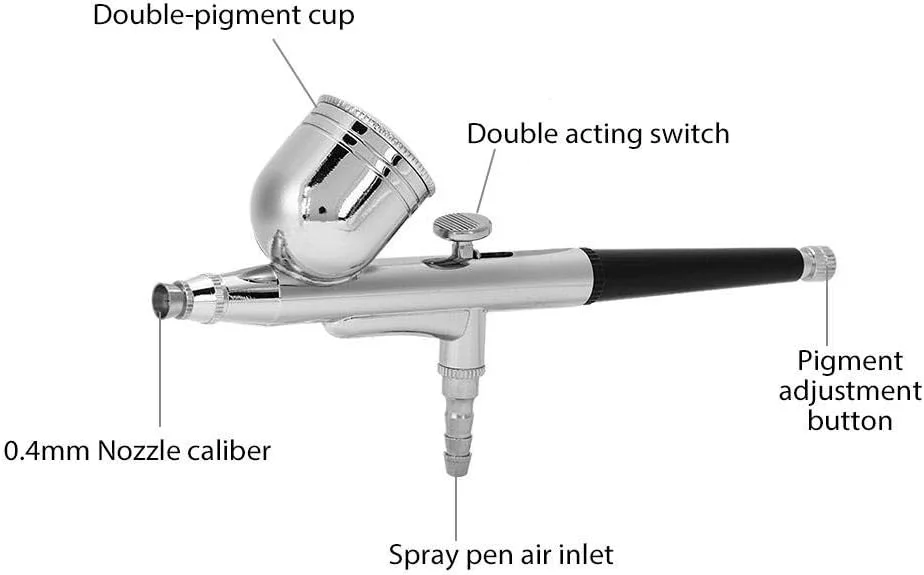 تفنگ اسپری تزریق اکسیژن آب 0.4 میلی متری، تفنگ اسپری صورت، اتصال دستگاه مرطوب کننده زیبایی ایربراش برای هنر ناخن و خالکوبی تفنگ اسپری تزریق اکسیژن آب 0.4 میلی متری، تفنگ اسپری صورت، اتصال دستگاه مرطوب کننده زیبایی ایربراش برای هنر ناخن و خالکوبی