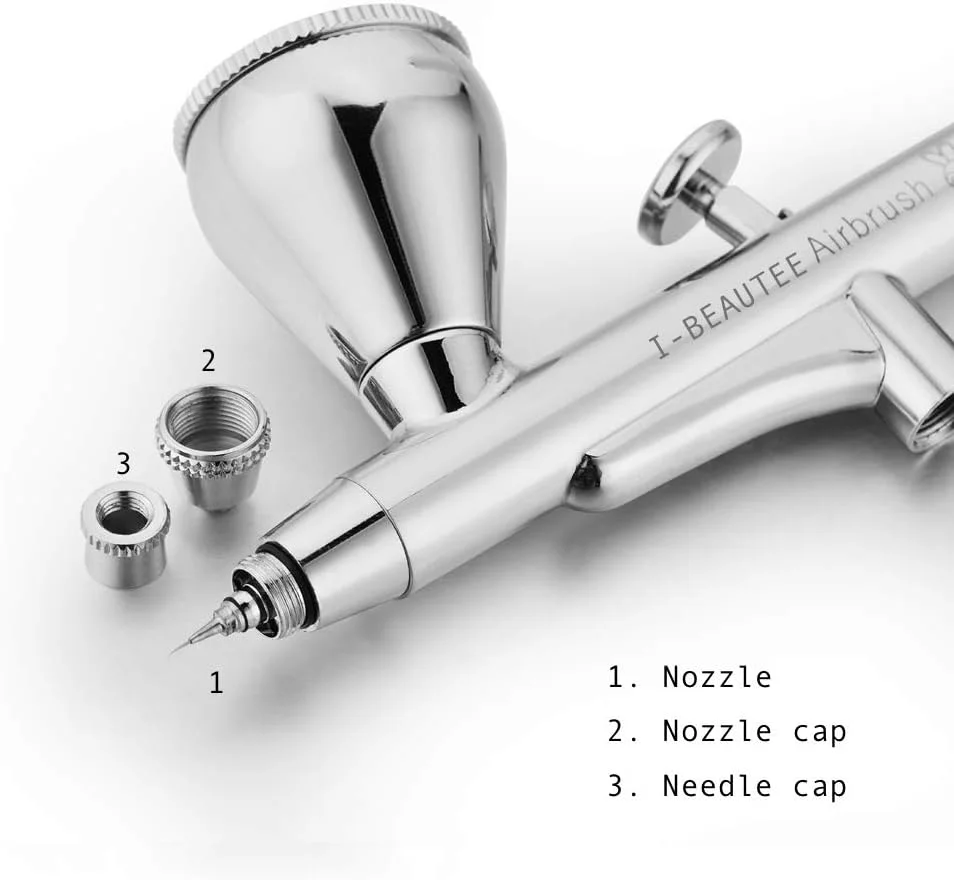 قلم ایربراش گرانشی با 3 سوزن اختیاری (0.2، 0.3 و 0.5) دوال اکشن برای نقاشی آرایش ناخن و تاتو قلم ایربراش گرانشی با 3 سوزن اختیاری (0.2، 0.3 و 0.5) دوال اکشن برای نقاشی آرایش ناخن و تاتو