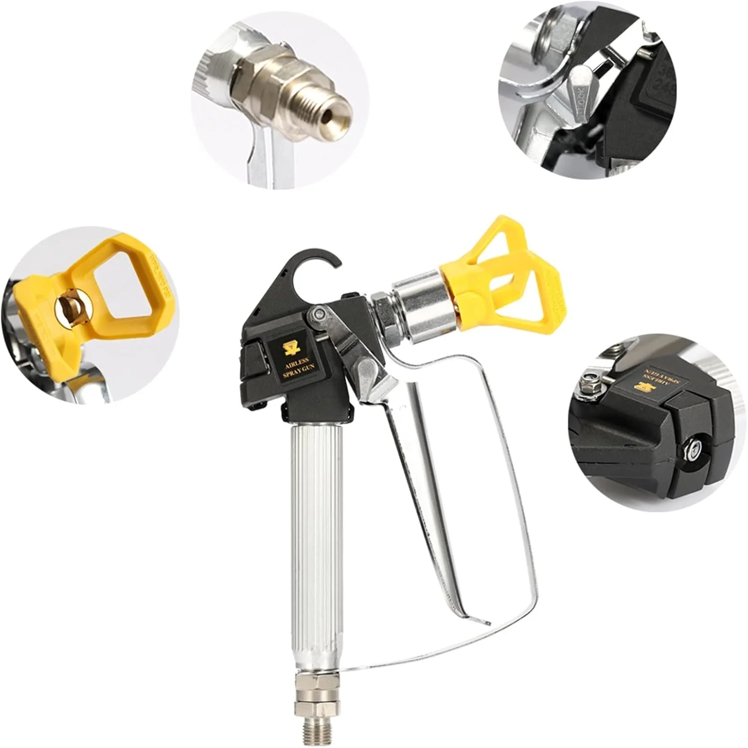 پیستوله ایربراش با فشار بالا 3600PSI به همراه محافظ نازل برای پمپ و دستگاه اسپری بدون هوا مناسب برای هنر ناخن موقت، خودرو و سرگرمی پیستوله ایربراش با فشار بالا 3600PSI به همراه محافظ نازل برای پمپ و دستگاه اسپری بدون هوا مناسب برای هنر ناخن موقت، خودرو و سرگرمی