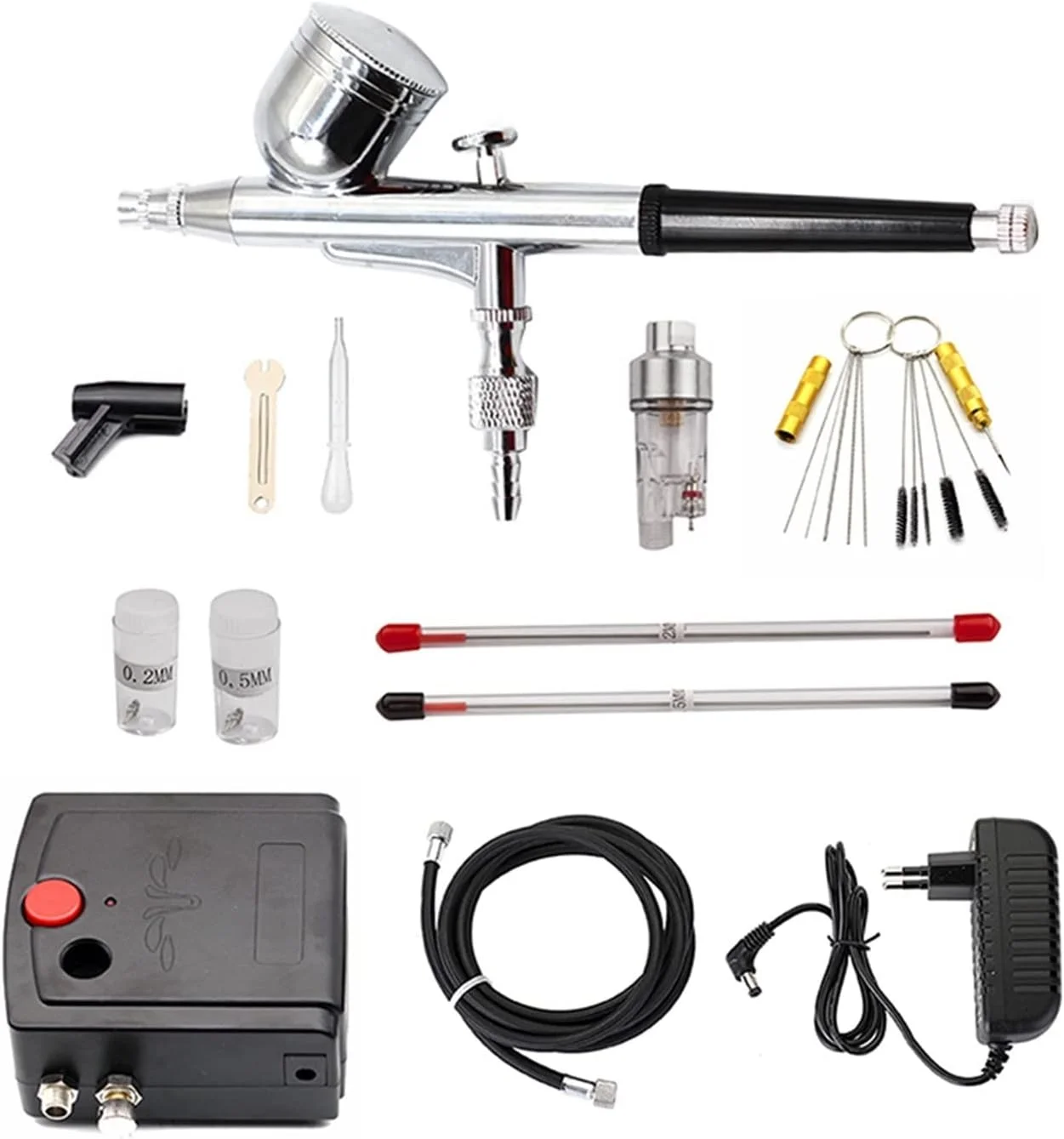 کیت ایربراش 0.3 میلیمتری، کمپرسور ایربراش، تفنگ اسپری ایربراش، کیت قلم اسپری برای آرایش، کیک، سوزن ایربراش، رنگ بدن، تاتو ناخن برای نقاشی، مدلسازی DIY کیت ایربراش 0.3 میلیمتری، کمپرسور ایربراش، تفنگ اسپری ایربراش، کیت قلم اسپری برای آرایش، کیک، سوزن ایربراش، رنگ بدن، تاتو ناخن برای نقاشی، مدلسازی DIY