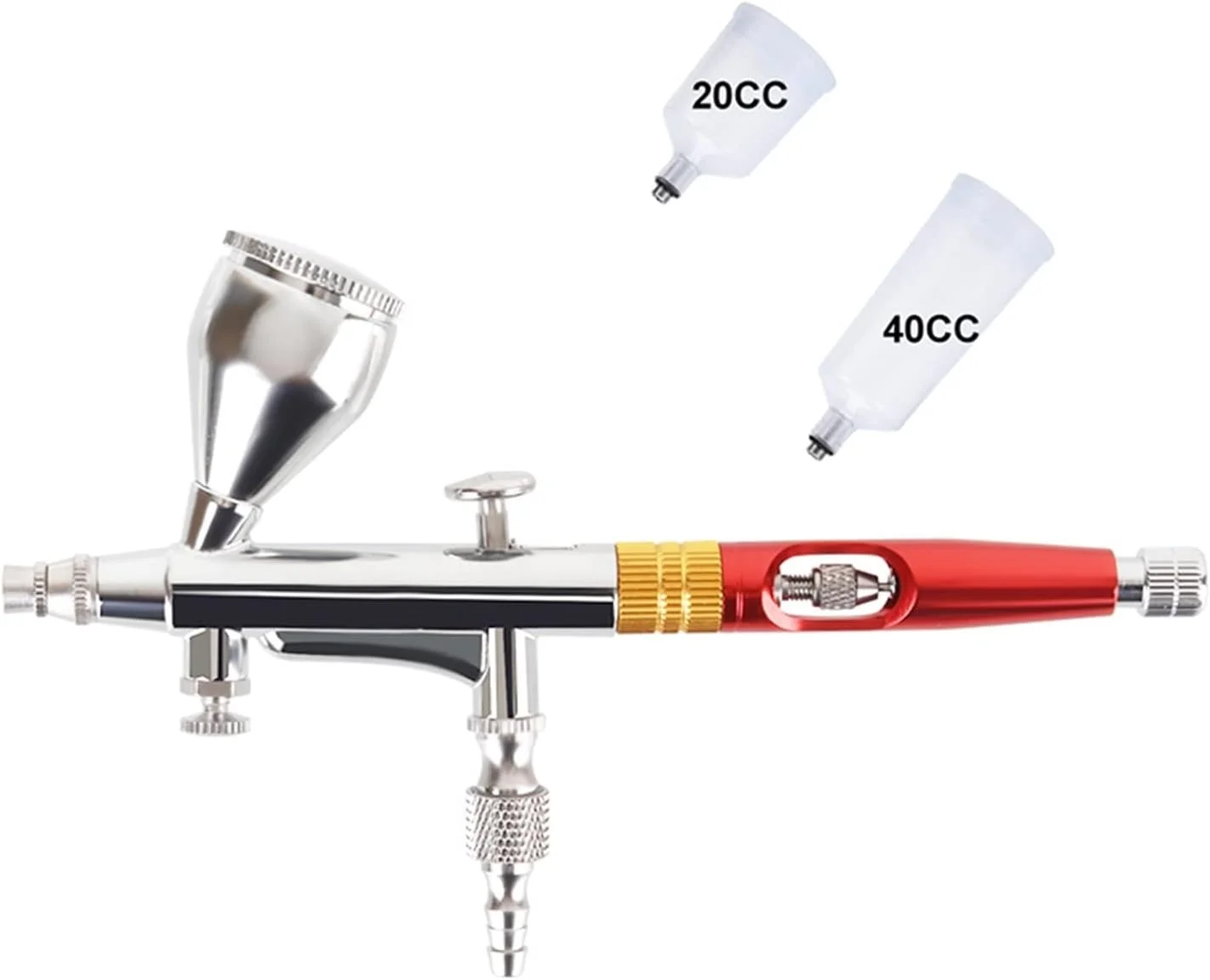 پیستوله رنگ پاش FURLOU با جریان هوای زیاد، قلم ایربراش دوال اکشن، تفنگ اسپری برای مدل هنری، رنگ بدن، آرایش هنرمند، خالکوبی ناخن، ابزار کیک برای دیوارهای داخلی و خارجی خانه، سقف، فن (رنگ: 2 فنجان)
