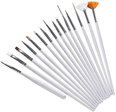 ست 15 عددی مینی برس برای نقاشی بدن، ناخن و تزئین