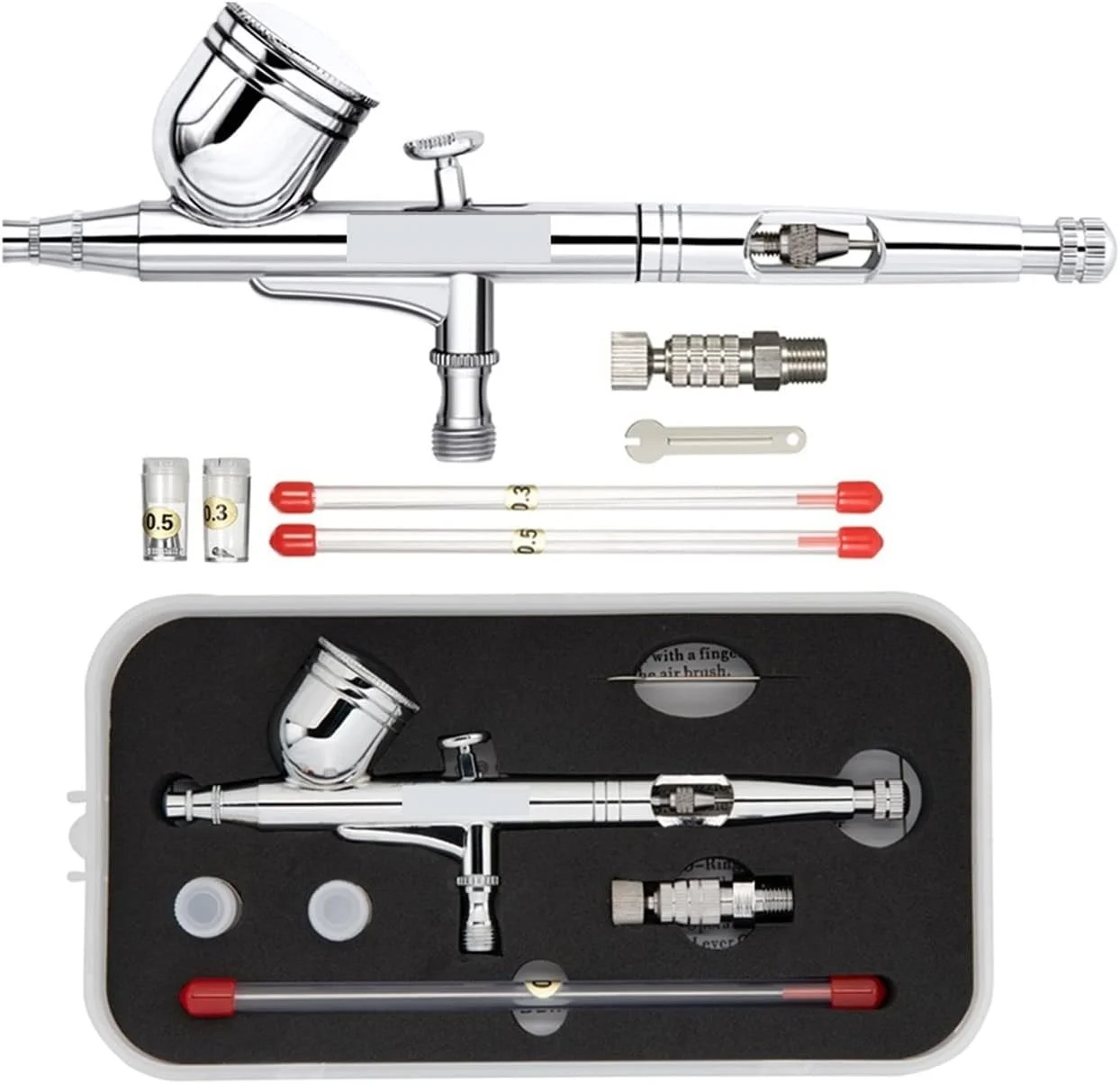 کیت ایربراش رنگ پاش NT-180T/NT-130T تفنگ اسپری دو حالته 0.2/0.3/0.5 میلی متر 9cc/7cc کیت ایربراش تغذیه گرانشی برای هنر، صنایع دستی، مدل، ناخن برای نقاشی، مدل سازی DIY کیت ایربراش رنگ پاش NT-180T/NT-130T تفنگ اسپری دو حالته 0.2/0.3/0.5 میلی متر 9cc/7cc کیت ایربراش تغذیه گرانشی برای هنر، صنایع دستی، مدل، ناخن برای نقاشی، مدل سازی DIY