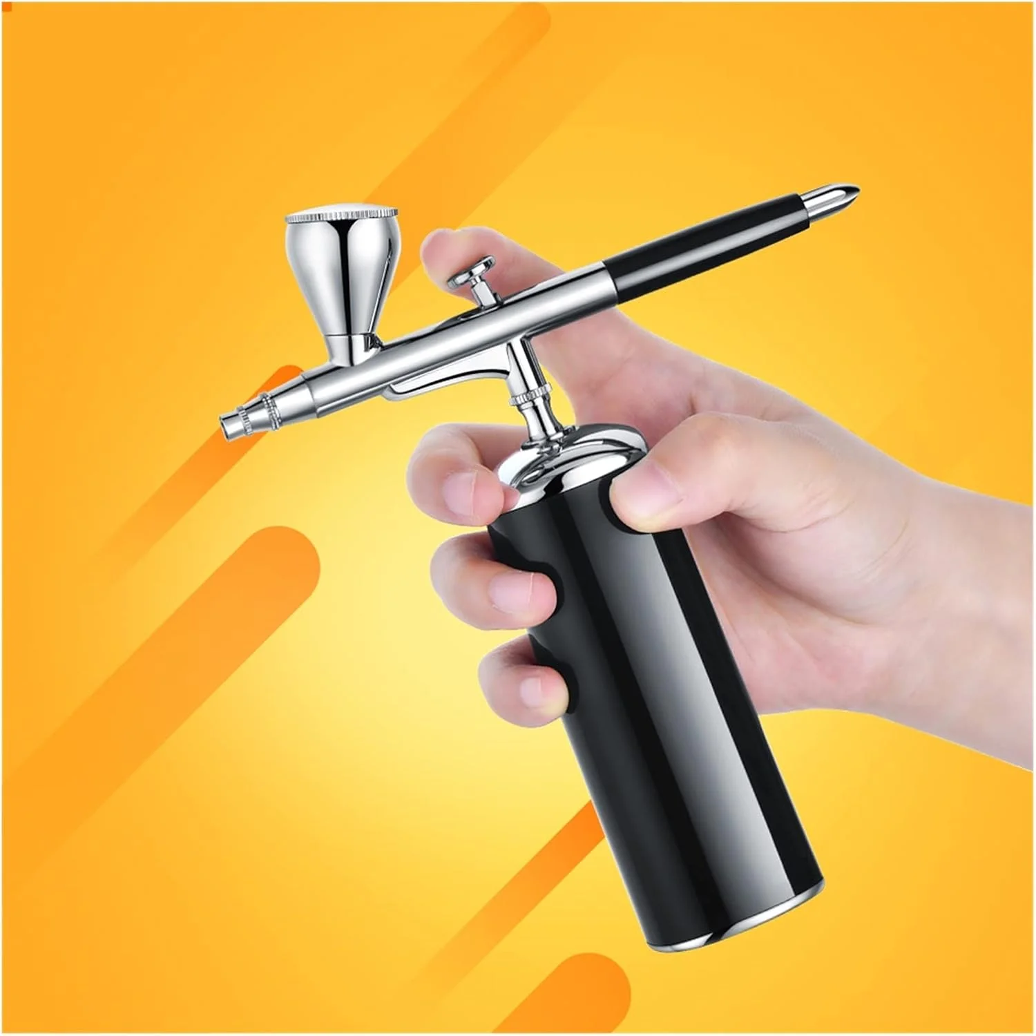 کمپرسور ایربراش برای آرایش، طراحی ناخن، با قابلیت شروع و توقف خودکار، مینی قلمی بی سیم قابل شارژ، ست حرفه ای ابزار اسپری (مشکی) کمپرسور ایربراش برای آرایش، طراحی ناخن، با قابلیت شروع و توقف خودکار، مینی قلمی بی سیم قابل شارژ، ست حرفه ای ابزار اسپری (مشکی)