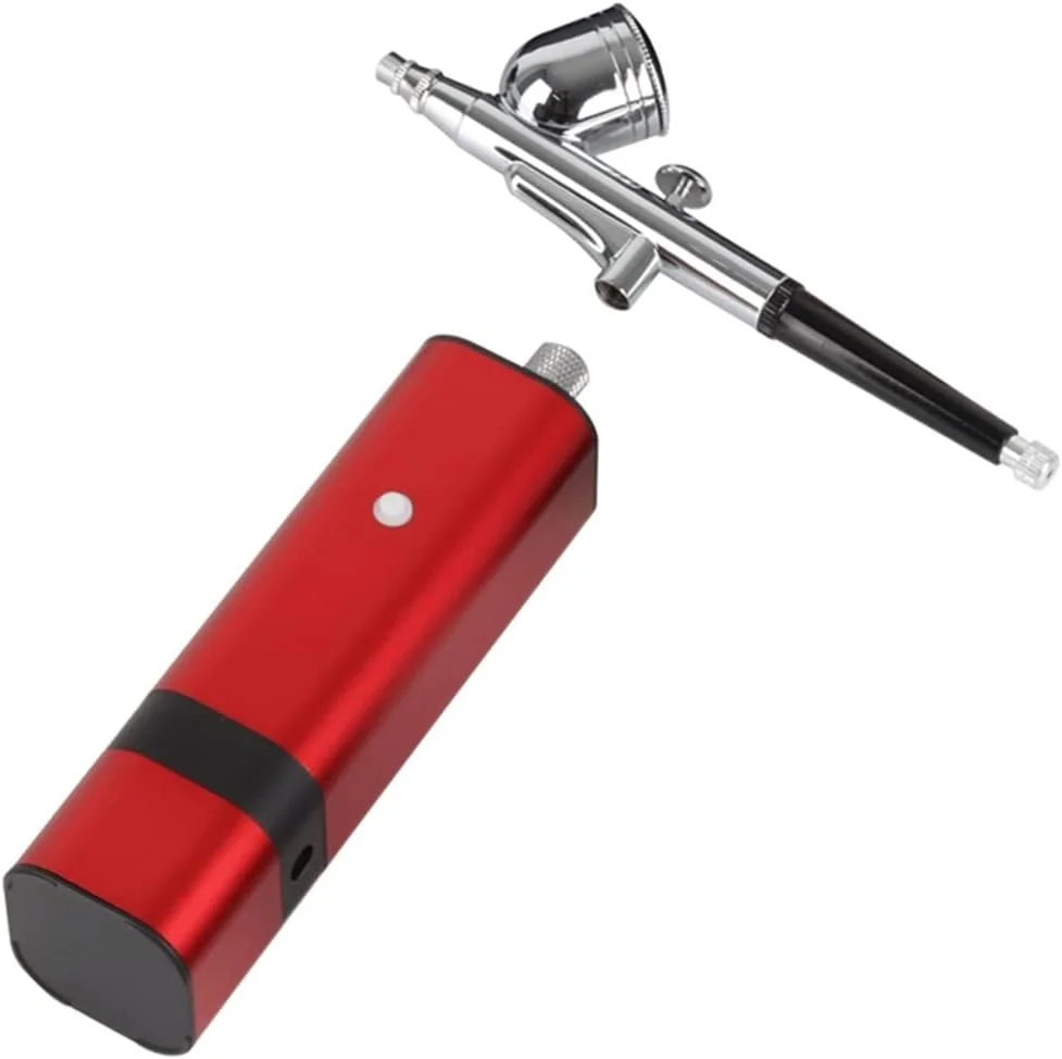 کیت کمپرسور ایربراش بی‌سیم قابل حمل 30 PSI مدل TM80S برای آرایش، نقاشی هنری، طراحی ناخن، تزیین کیک، خالکوبی، مدل‌سازی و هنرمندان مناسب برای دیوارها، سقف، و نرده‌های داخلی و خارجی