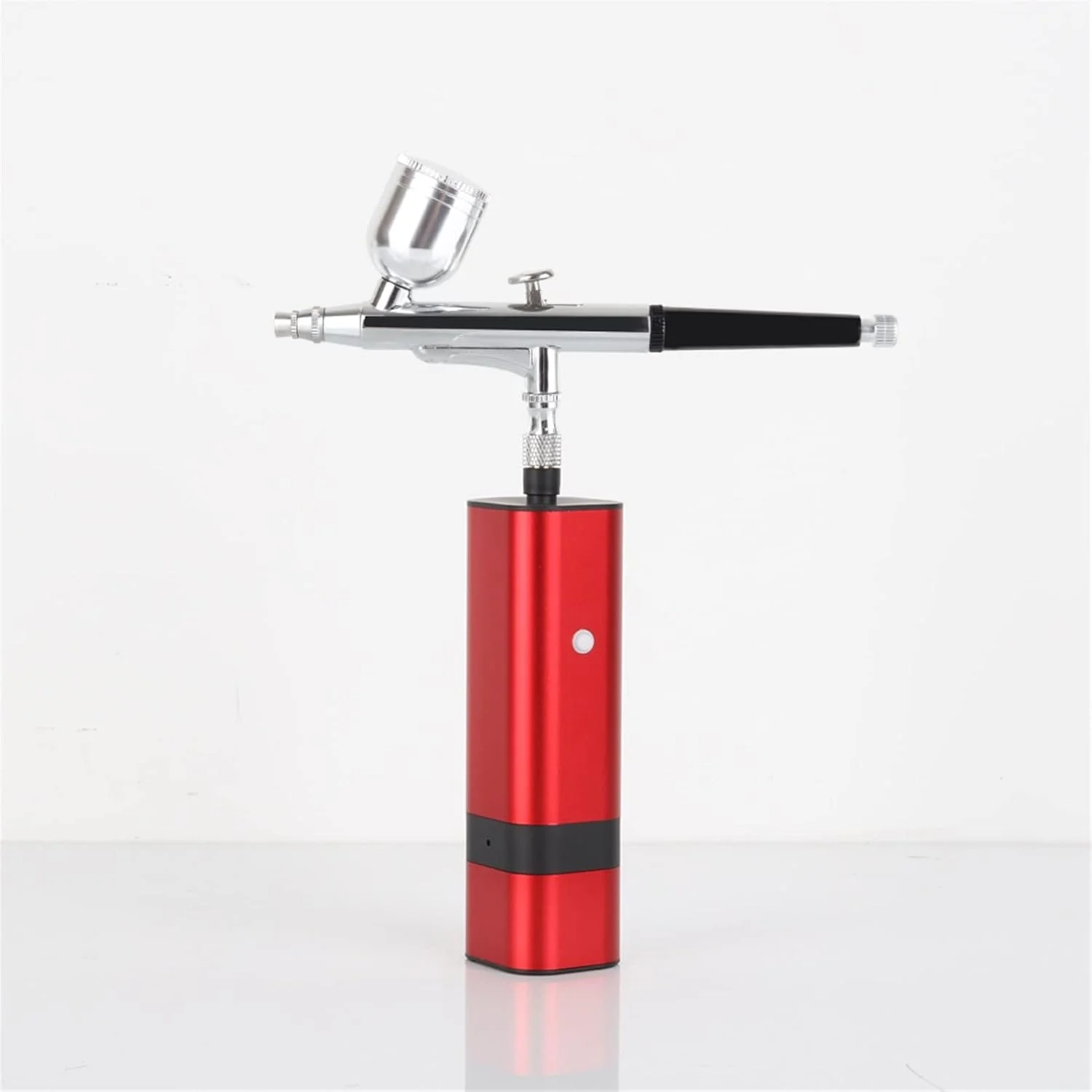 کیت مینی ایربراش BREAUX با فنجان قابل تعویض، تفنگ اسپری مشکی قرمز برای نقاشی، آرایشگری، آرایش، تزئین غذا، تاتو، ناخن، ابزار سندبلاست (رنگ: A) (رنگ: K)