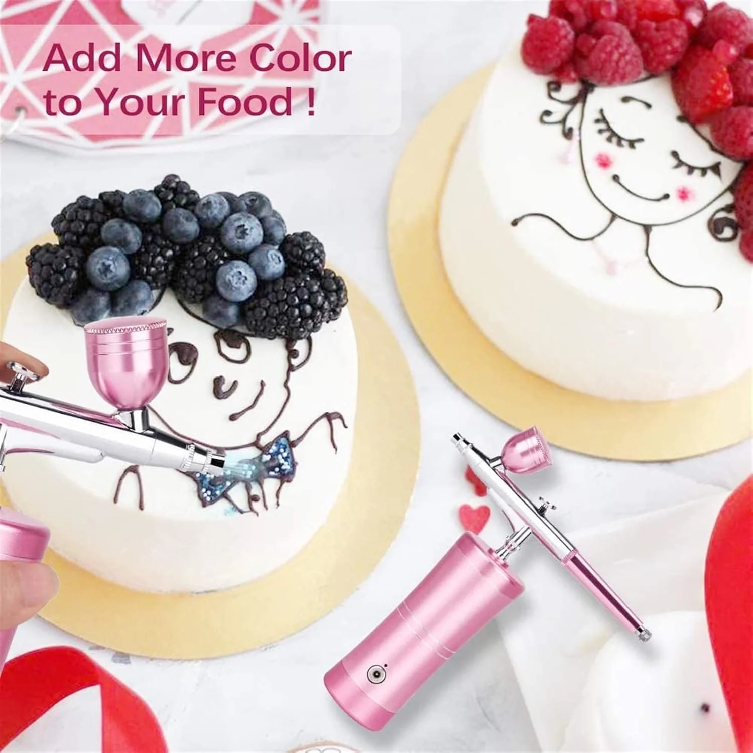 ایر براش اسپری بی سیم، ست ایربراش قابل حمل دستی برای تزیین کیک، آرایش، هنر، طراحی ناخن، نقاشی برای ماشین موقت و سرگرمی ایر براش اسپری بی سیم، ست ایربراش قابل حمل دستی برای تزیین کیک، آرایش، هنر، طراحی ناخن، نقاشی برای ماشین موقت و سرگرمی