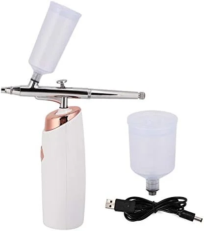 ایربراش دستی، کیت آرایش ایربراش بی سیم، اسپری کننده آبرسان بی صدا، دستگاه مراقبت از پوست برای آرایش، تزئین کیک، طراحی ناخن، رنگ آمیزی مدل، تتو