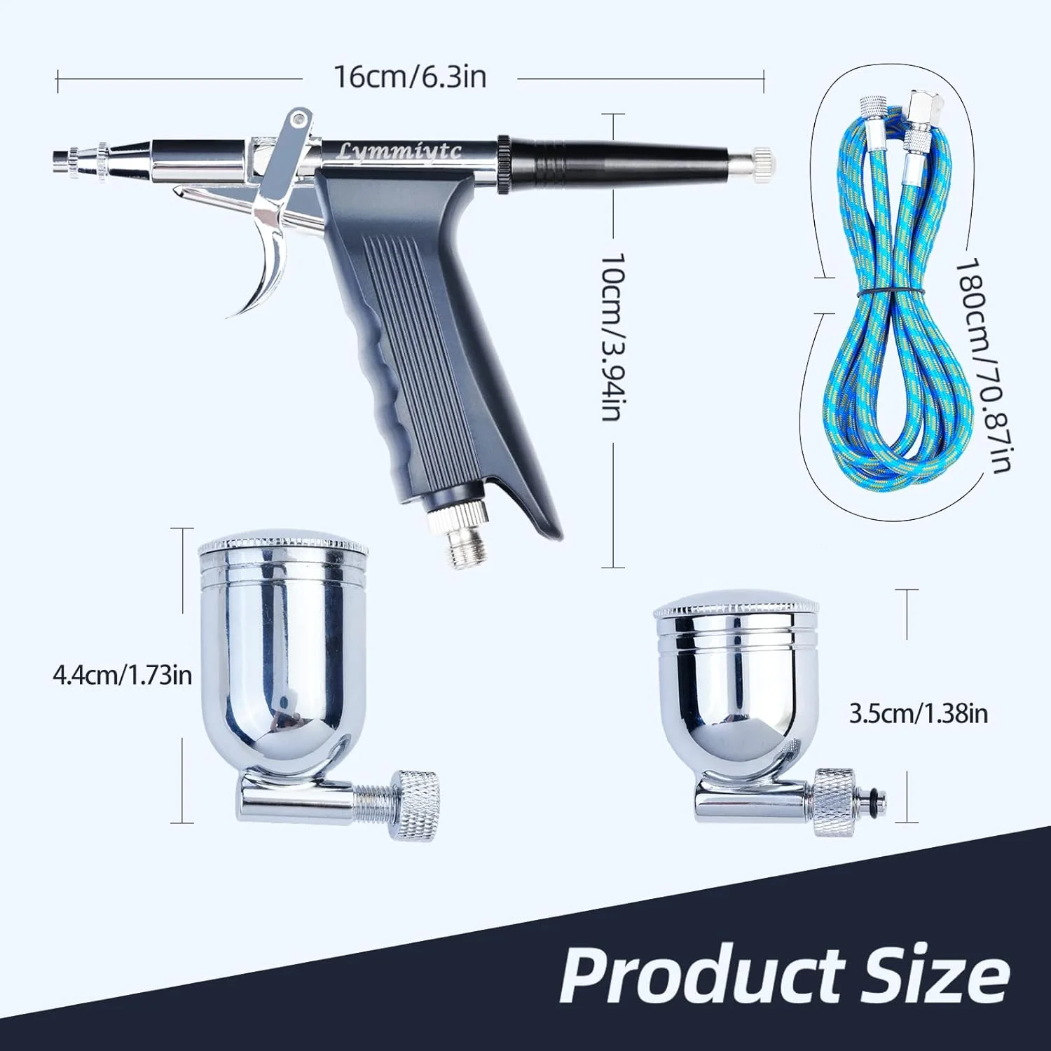 کیت ایربراش گرانشی با ماشه، تفنگ اسپری برای تاتو، آرایش، طراحی ناخن و نقاشی مدل (کیت ایربراش 166K با نازل سوزنی 0.3 میلیمتری) کیت ایربراش گرانشی با ماشه، تفنگ اسپری برای تاتو، آرایش، طراحی ناخن و نقاشی مدل (کیت ایربراش 166K با نازل سوزنی 0.3 میلیمتری)