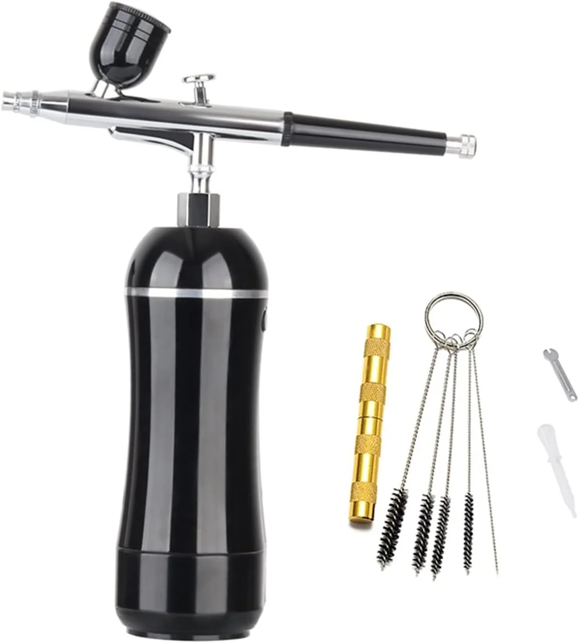 کیت ایربراش بی سیم با کمپرسور PSI بالا، جریان هوای زیاد، تفنگ اسپری دوال اکشن برای هنر، مدل، نقاشی بدن، آرایش هنرمند، ابزار اسپری ناخن (قسمت 4)