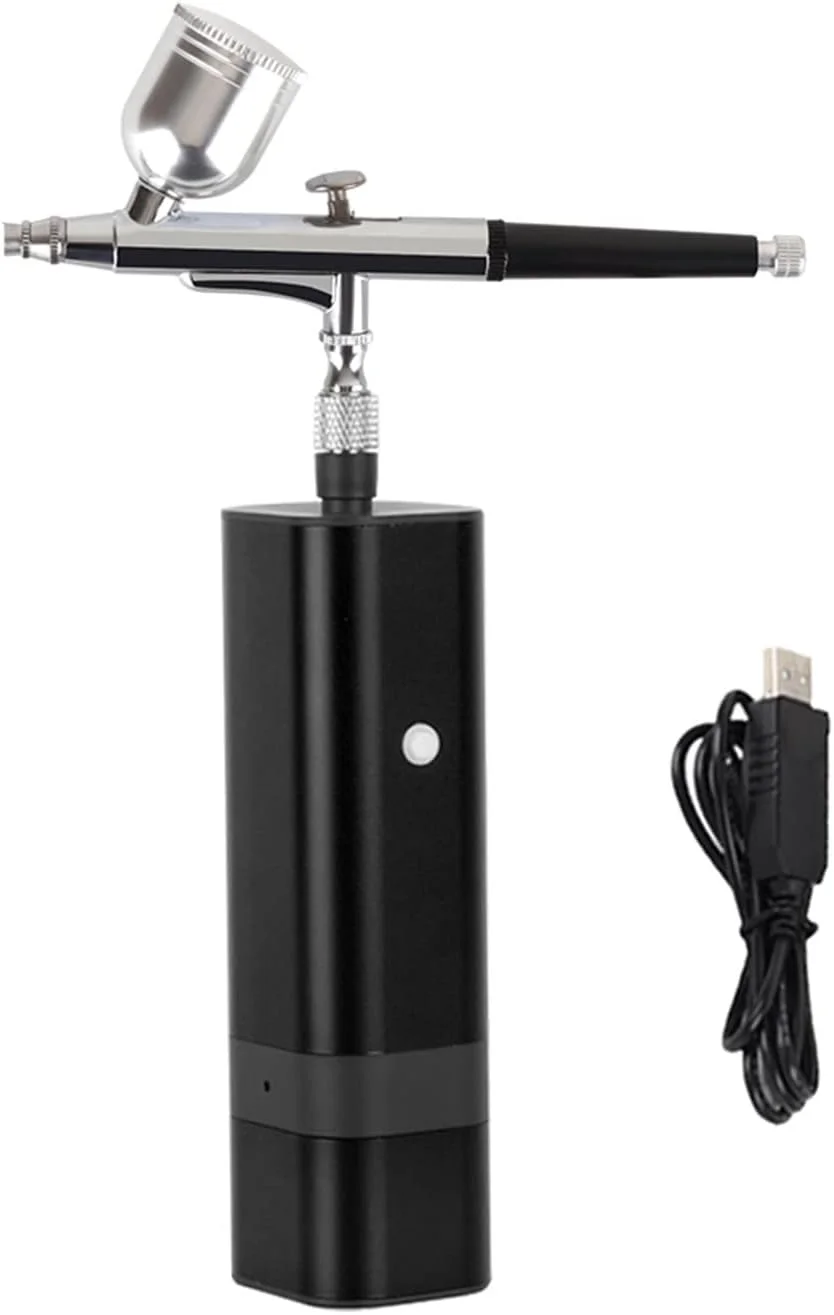 ایر براش اسپری 32PSI کمپرسور ایربراش بی سیم TM80S-131 دوال اکشن قابل حمل برای هنر ناخن موقت، خودرو، سرگرمی