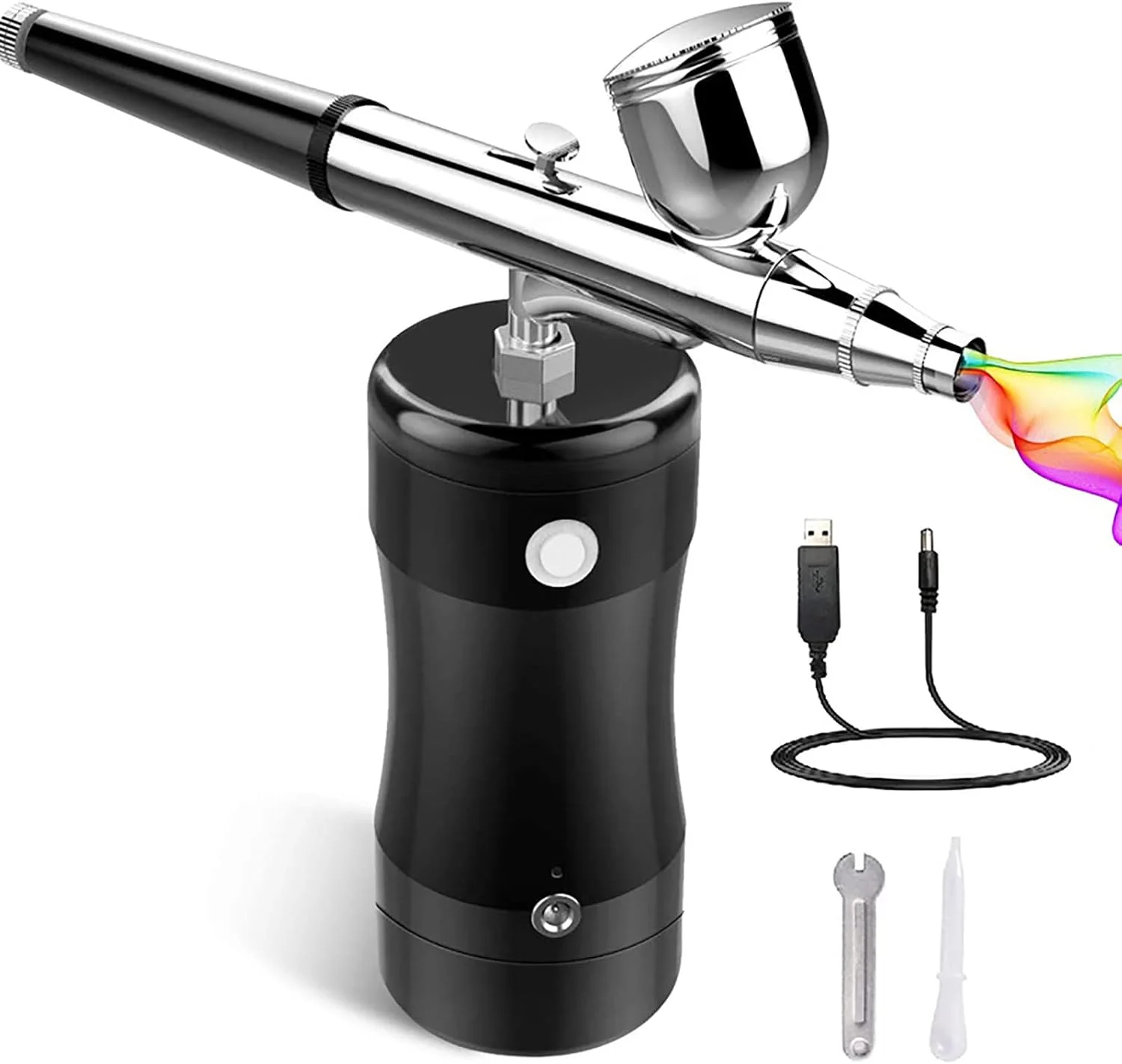 کیت ایربراش، مینی تفنگ اسپری ایر براش تک کاره با کیت کمپرسور برای تزئین کیک، آرایش، هنر، طراحی ناخن، مدل سازی، نقاشی و خالکوبی