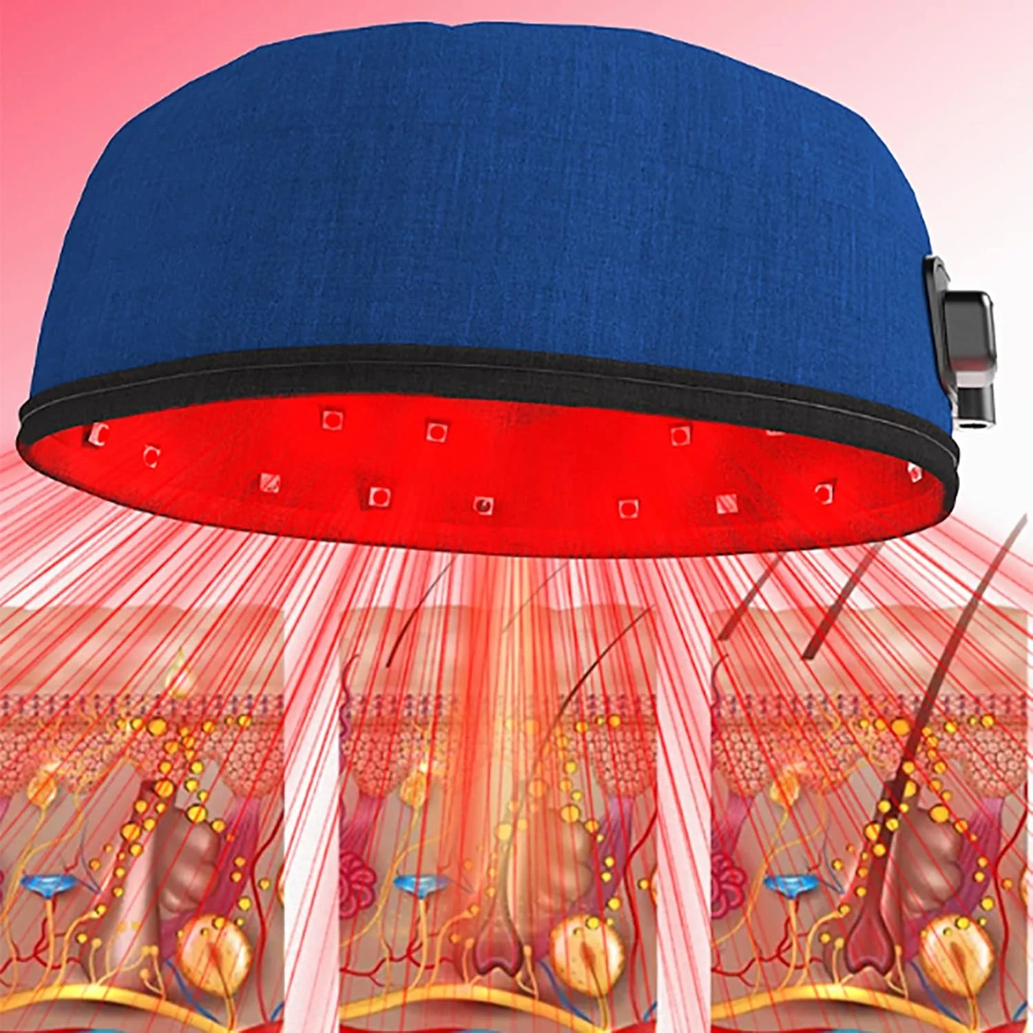 کلاه رشد مو، دستگاه نور درمانی LED قرمز و مادون قرمز برای موهای نازک، کلاه ریزش مو برای رشد مو، متوقف کردن ریزش مو و در عین حال رشد موهای متراکم تر و پرتر، برای مردان و زنان با موهای نازک کلاه رشد مو، دستگاه نور درمانی LED قرمز و مادون قرمز برای موهای نازک، کلاه ریزش مو برای رشد مو، متوقف کردن ریزش مو و در عین حال رشد موهای متراکم تر و پرتر، برای مردان و زنان با موهای نازک