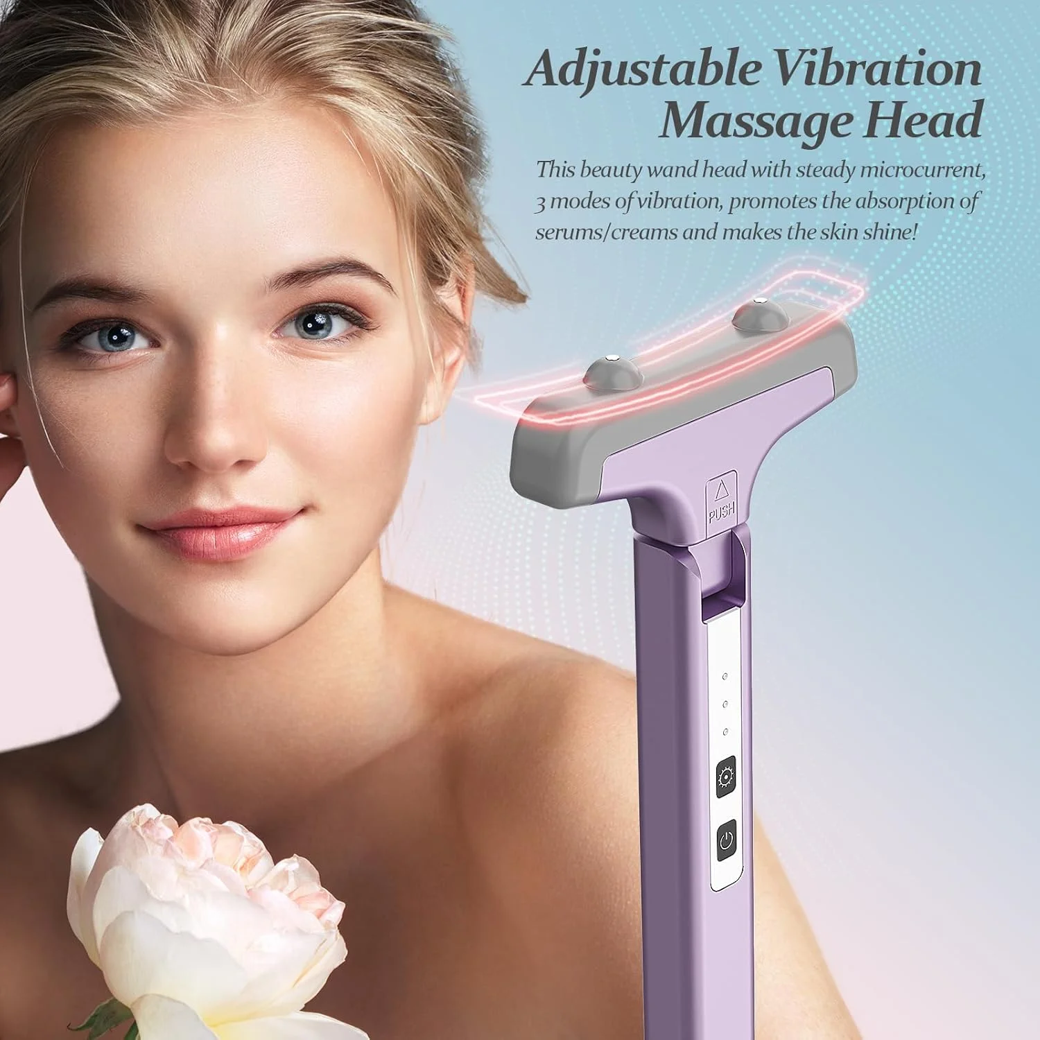 نور درمانی قرمز برای صورت، چشم ها و گردن، قلم نور درمانی قرمز، نور درمانی ال ای دی 7 رنگ برای صورت، نور درمانی قرمز در خانه برای لیفت صورت، سفت کردن، صاف کردن، ابزارهای ماساژ مراقبت از پوست