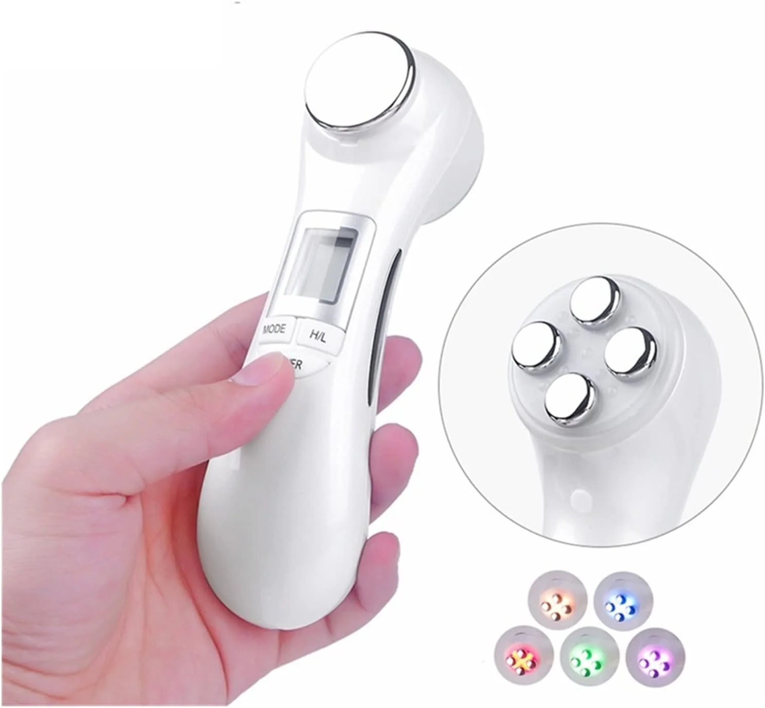 دستگاه زیبایی چندکاره TISTIK، دستگاه زیبایی فوتون تراپی LED، لیفتینگ صورت، جوانسازی پوست، ماساژور صورت با عملکردهای مختلف و قابل تعویض