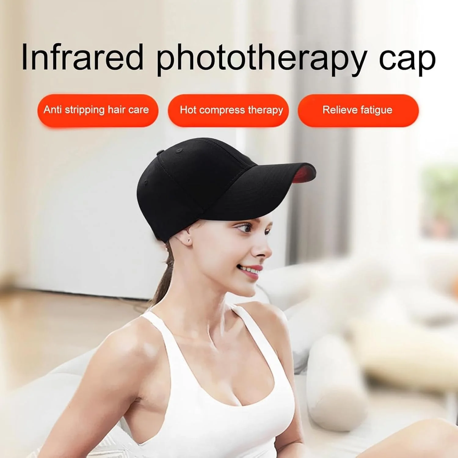 کلاه رشد مو با نور قرمز، کلاه درمان با نور قرمز LED با 82 لامپ LED، طول موج دوگانه 630 نانومتر و 650 نانومتر، احیای پوست سر، موهای ضخیم تر و پرتر برای فولیکول مو