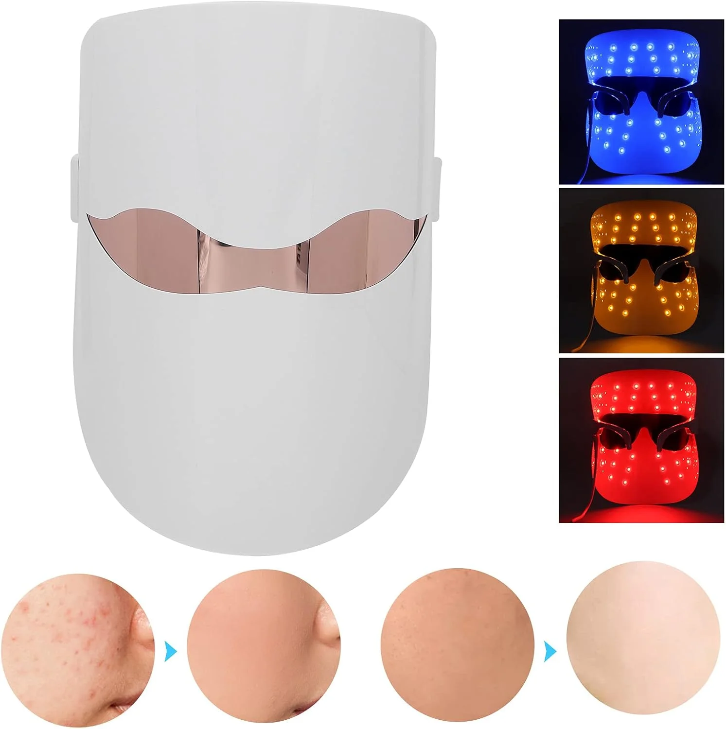 دستگاه زیبایی فوتون، دستگاه زیبایی صورت فوتون با طراحی تراشه نوری 32 عددی، بهبود درخشندگی پوست برای استفاده در خانه، محل کار و مسافرت