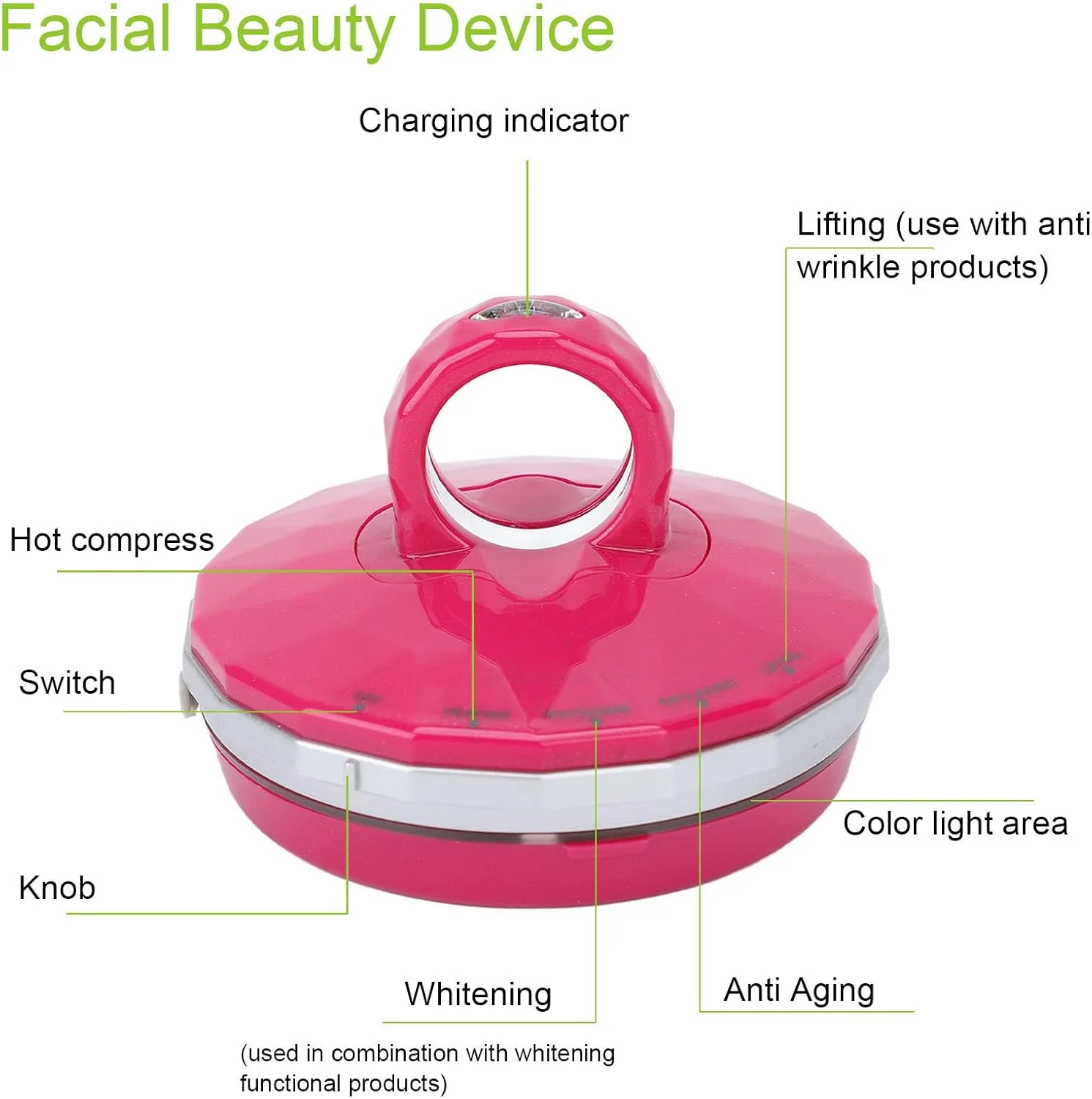 دستگاه زیبایی صورت، ماساژور صورت سفت کننده پوست با کمپرس گرم قابل تنظیم، دستگاه زیبایی صورت LED، دستگاه بازسازی پوست با جریان میکرو، دستگاه لیفت صورت با جریان میکرو EMS دستگاه زیبایی صورت، ماساژور صورت سفت کننده پوست با کمپرس گرم قابل تنظیم، دستگاه زیبایی صورت LED، دستگاه بازسازی پوست با جریان میکرو، دستگاه لیفت صورت با جریان میکرو EMS