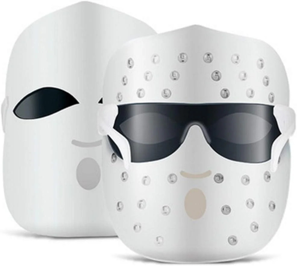 ماسک LED جوان‌سازی پوست الیتزیا، نور قرمز، آبی، نارنجی، 3 رنگ، درمان ضد چروک و آکنه ET036 (سفید، 36 چراغ LED)