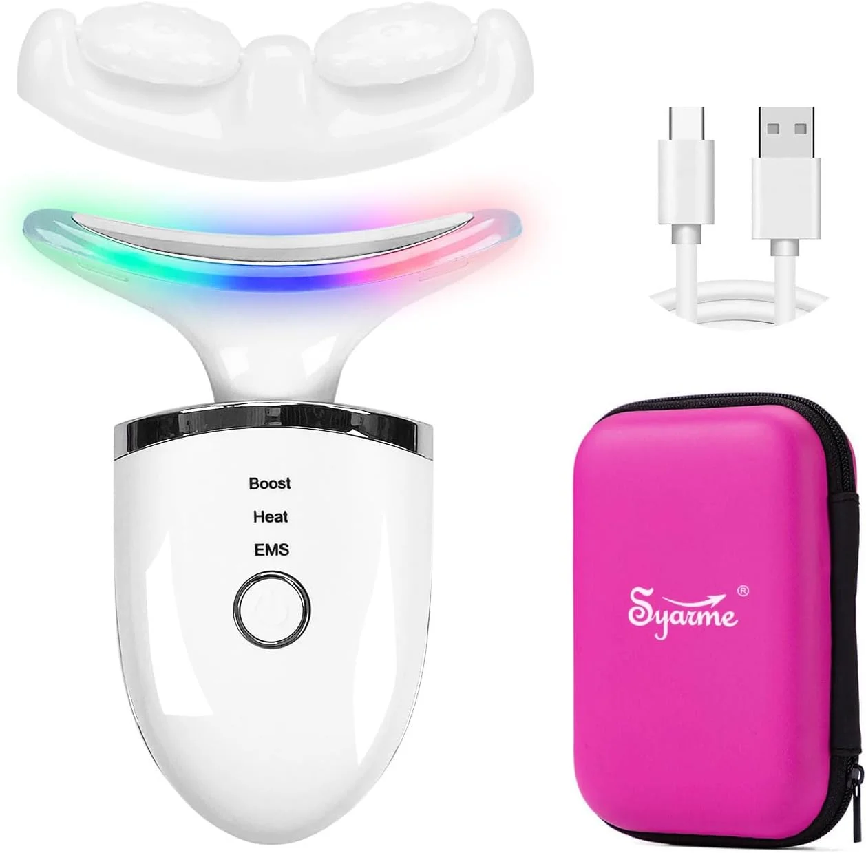 ماساژور صورت و گردن Syarme، دستگاه جوانسازی و رفع چین و چروک، برای کانتور چانه، بهبود پوست، مراقبت و استحکام