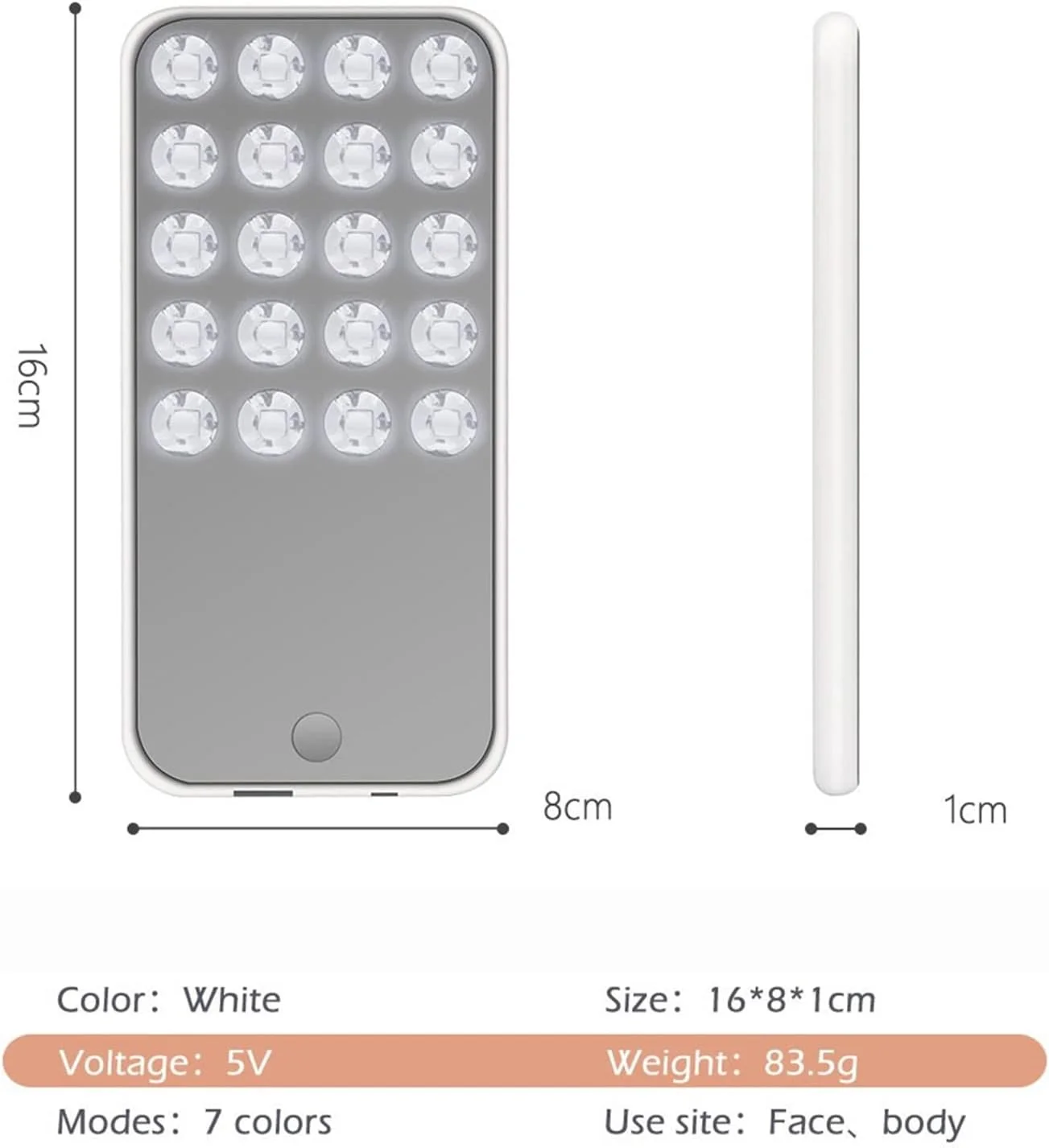 دستگاه جوانسازی پوست با نور LED هفت رنگ، دستگاه زیبایی قابل حمل طیف سنج، ابزار جوانسازی پوست LED، استفاده خانگی برای جوانسازی پوست سالم دستگاه جوانسازی پوست با نور LED هفت رنگ، دستگاه زیبایی قابل حمل طیف سنج، ابزار جوانسازی پوست LED، استفاده خانگی برای جوانسازی پوست سالم