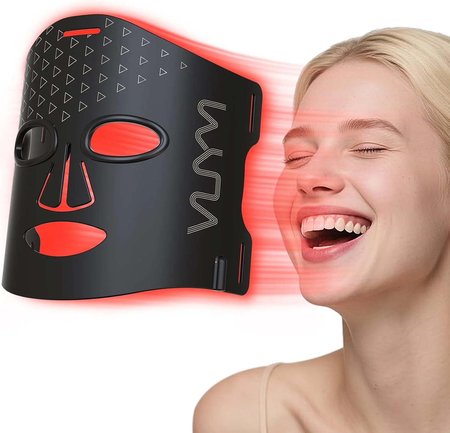 ماسک نور درمانی قرمز برای صورت، سبک و نازک