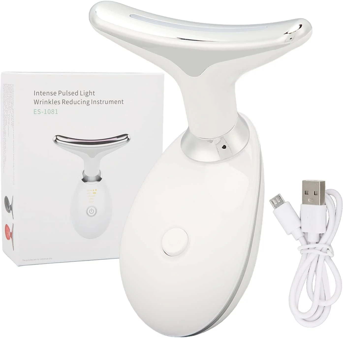 ماساژور برقی صورت با گرما و EMS – دستگاه قابل حمل لیفت و فرم دهی صورت برای بانوان، 3 حالت با نور LED سه رنگ، ابزار مراقبت از پوست گرم شده 45 درجه سانتیگراد برای ضد پیری و سفت کردن پوست