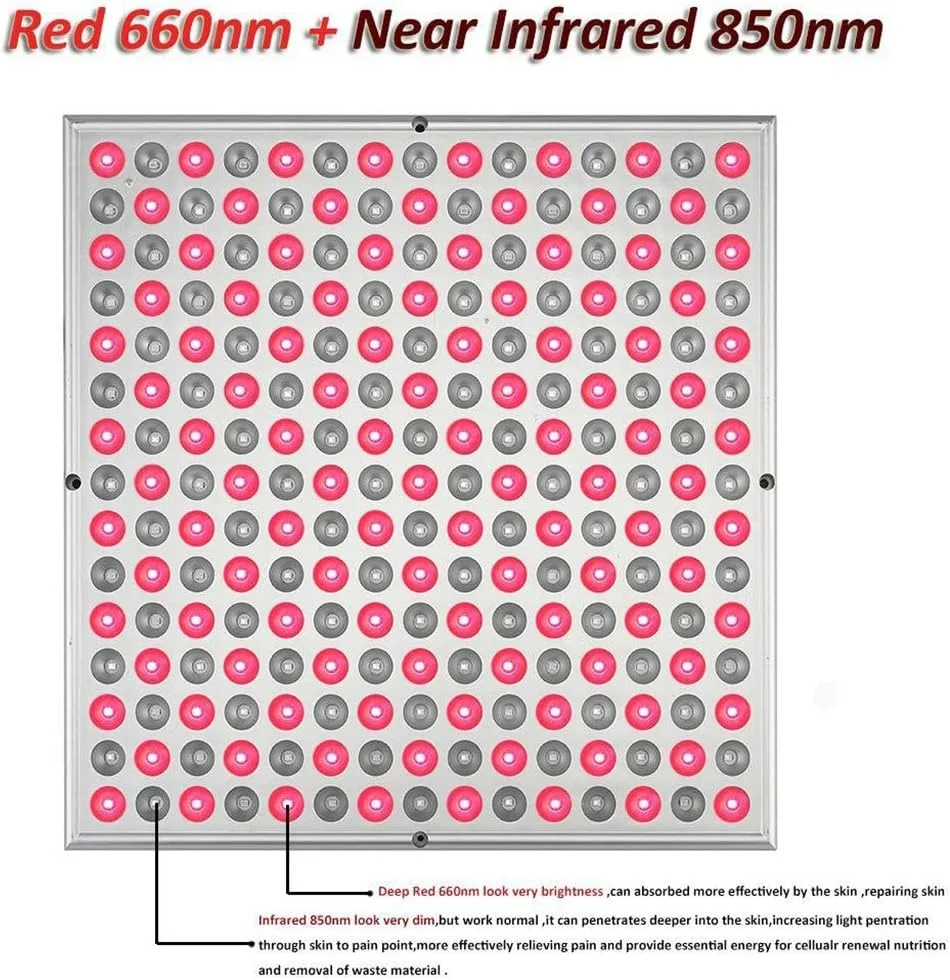 دستگاه نوردرمانی قرمز ZYX با طول موج 660 و 850 نانومتر، 45 وات، مناسب استفاده خانگی برای ضد پیری و تسکین درد