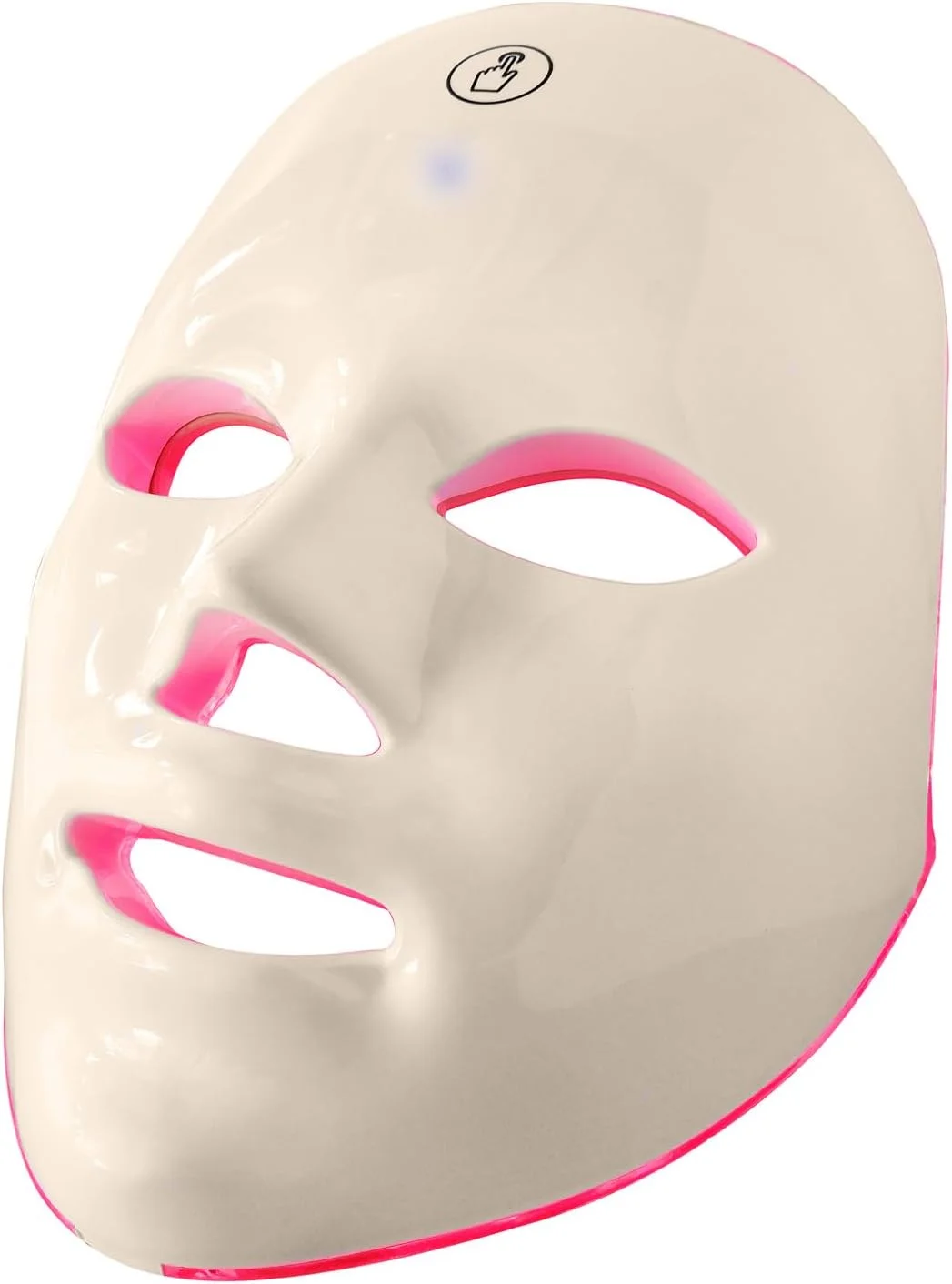 ماسک نور درمانی قرمز برای صورت، دستگاه نور درمانی ال ای دی آبی قرمز در خانه، با باتری قابل شارژ (زرد ذرت)