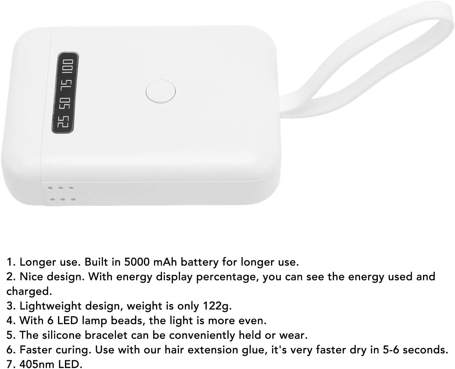 چراغ LED سریع خشک کننده اکستنشن مو Jiawu، دستگاه دستی قابل حمل برای سالن حرفه ای در خانه، نور 405 نانومتری برای حالت دادن سریع مو، مناسب برای همه انواع (سفید) چراغ LED سریع خشک کننده اکستنشن مو Jiawu، دستگاه دستی قابل حمل برای سالن حرفه ای در خانه، نور 405 نانومتری برای حالت دادن سریع مو، مناسب برای همه انواع (سفید)
