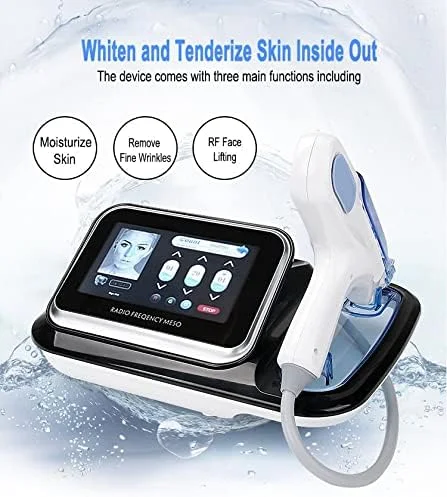 دستگاه مراقبت از زیبایی، تفنگ مزوتراپی RF بدون سوزن سالن زیبایی با نور LED، ضد چروک، سفید کننده و مرطوب کننده پوست، سفید دستگاه مراقبت از زیبایی، تفنگ مزوتراپی RF بدون سوزن سالن زیبایی با نور LED، ضد چروک، سفید کننده و مرطوب کننده پوست، سفید