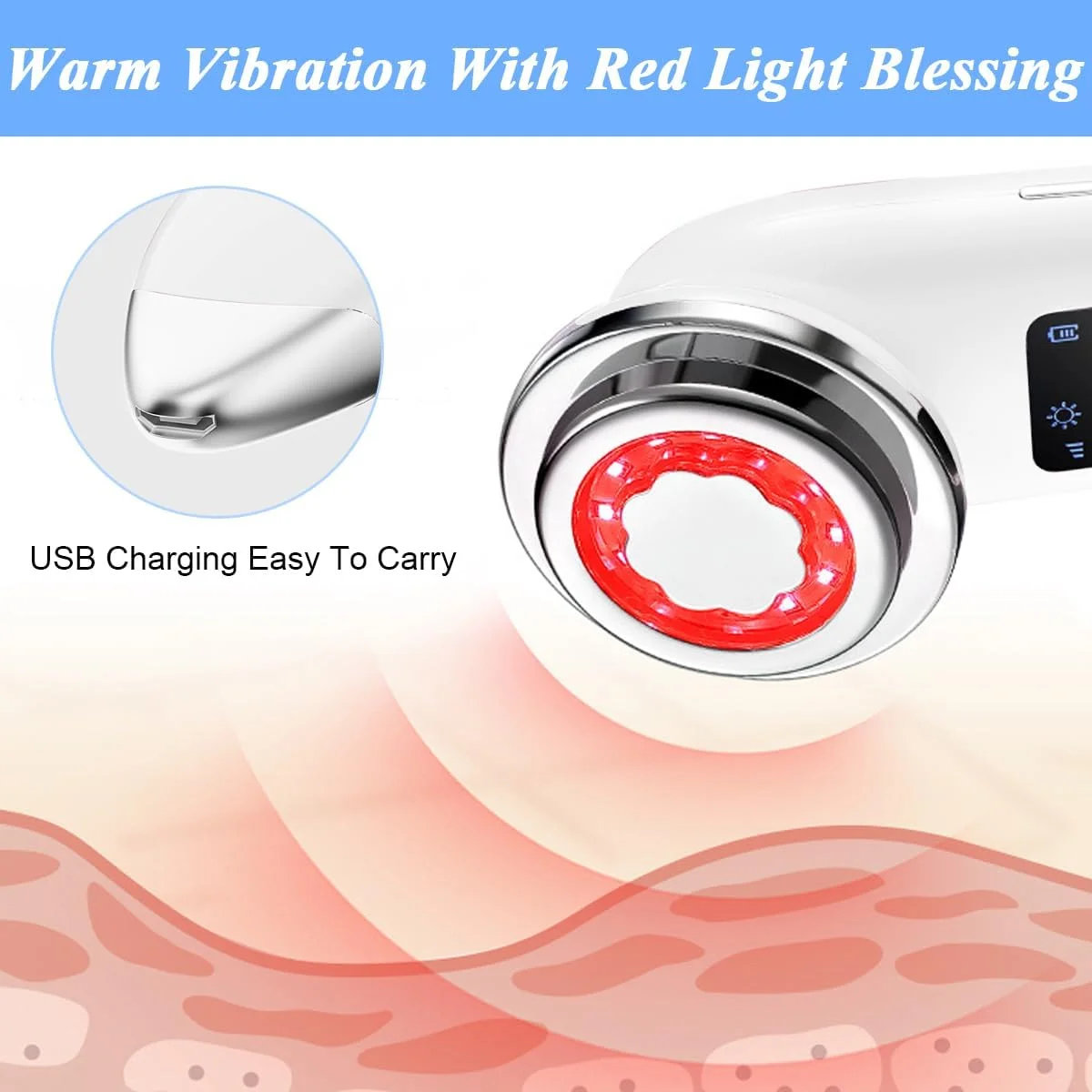 ماساژور صورت الکتریکی 4 در 1، نور درمانی LED برای سفت کردن پوست، دستگاه لیفت صورت برای کاهش چین و چروک، ضد پیری، افزایش جذب سرم، بهبود خاصیت ارتجاعی، حرفه ای