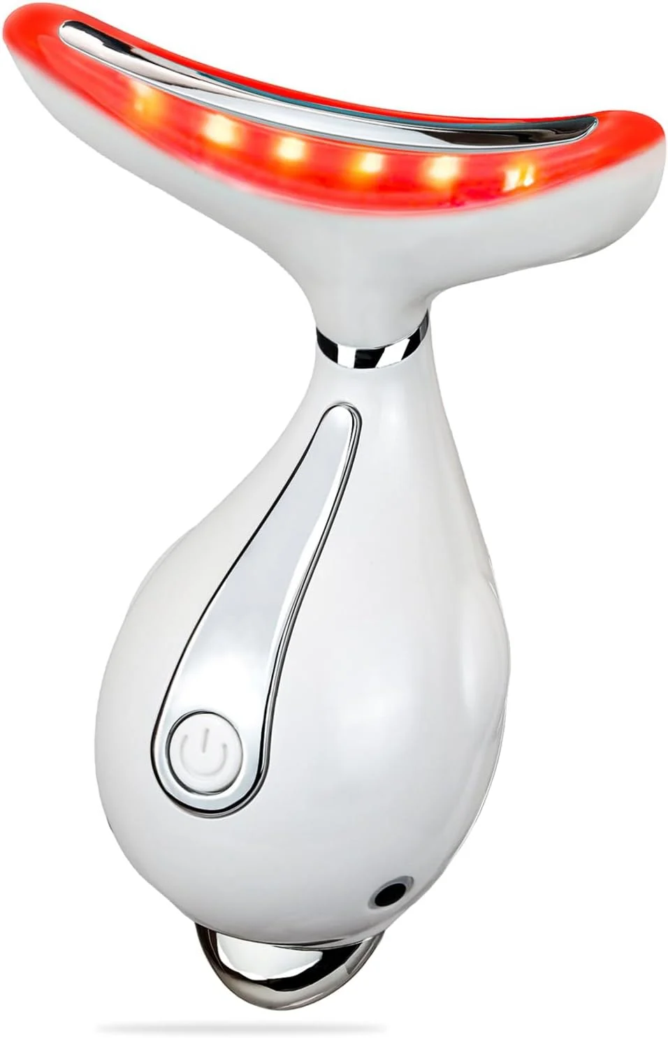 دستگاه نوردرمانی LED، ابزار ماساژ صورت برای بانوان، کیت ماساژور برقی صورت، گردن و چشم با LED رنگی، نور قرمز برای زیبایی، استحکام و سفت کردن پوست