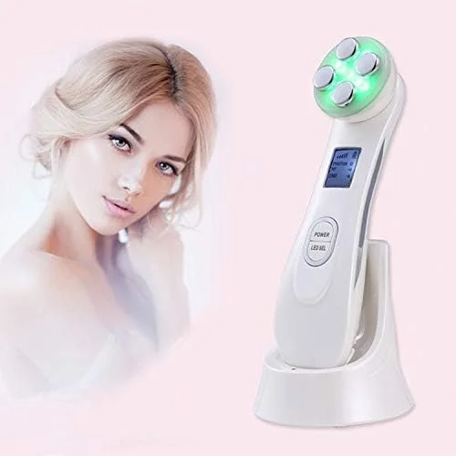 دستگاه زیبایی اولتراسونیک، دستگاه فرکانس بالا صورت، ماساژور صورت با نور LED برای مراقبت از پوست و پاک کننده صورت