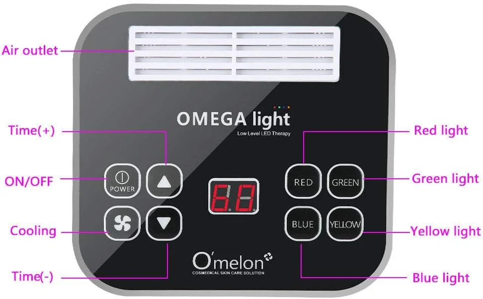 ماسک صورت LED مدل Vinmax PDT، دستگاه نور درمانی 4 لامپه سالنی، دستگاه زیبایی مراقبت از پوست صورت و بدن با 4 نور PDT، ضد چروک به همراه محافظ چشم، سفید