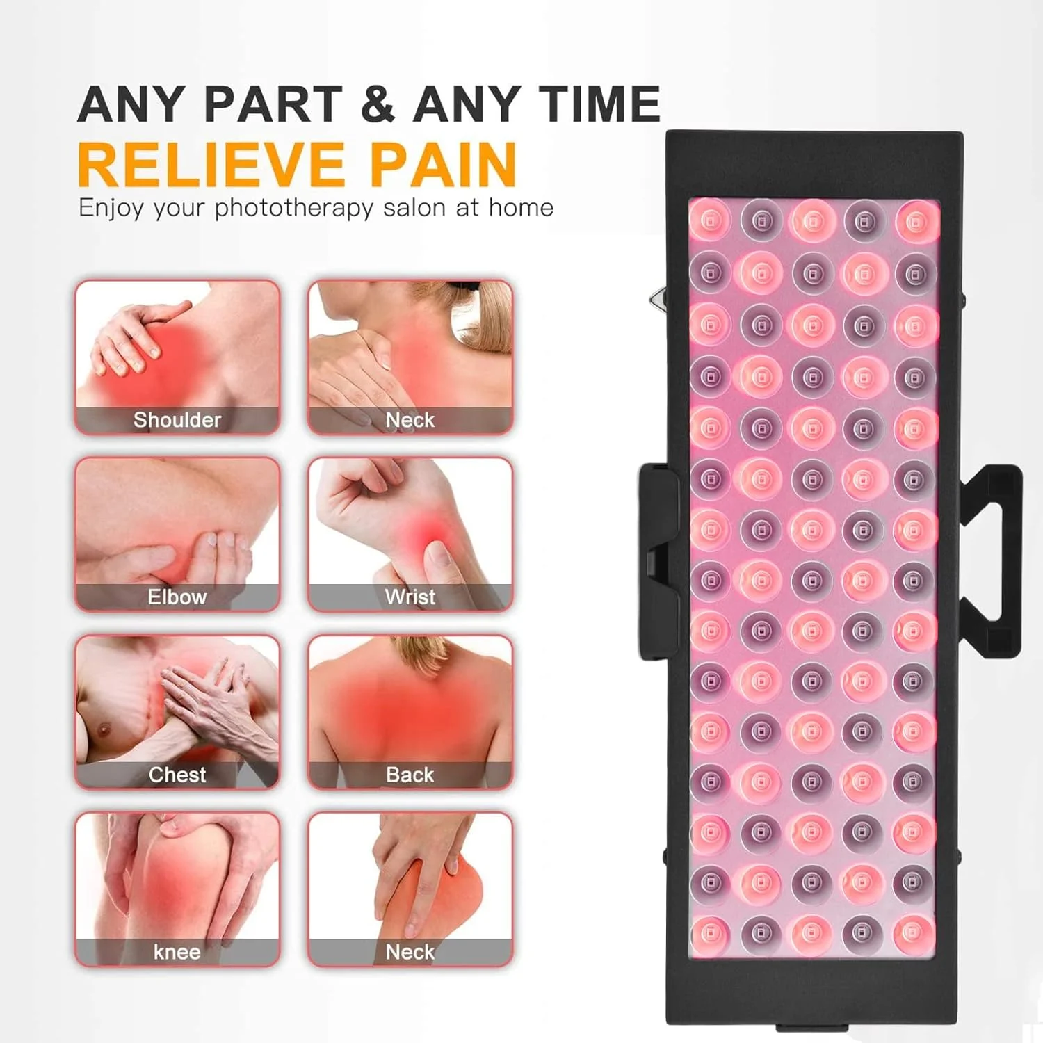 دستگاه قرمز، پنل قرمز 75LED با نصب انعطاف پذیر قابل تنظیم برای مراقبت از پوست (دوشاخه UK)