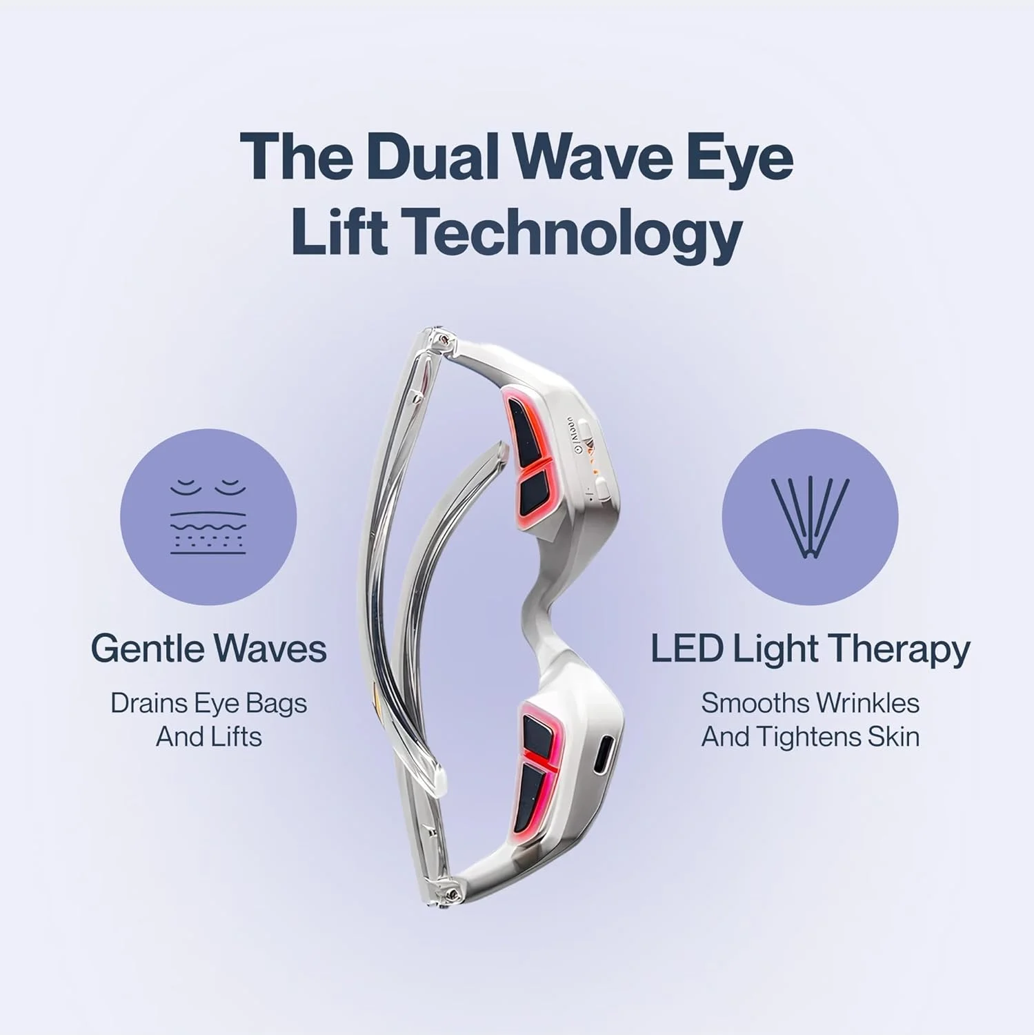 ابزار مراقبت از پوست دور چشم Renewa Skin EyeLift با نور قرمز LED و پشتیبانی میکروکارنت | دستگاه فشرده صورت برای ظاهری شاداب