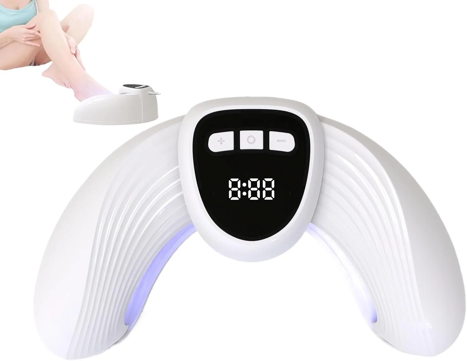 چراغ ال ای دی ناخن، چراغ ناخن با تایمر - خشک کن سریع تاشو U شکل، ابزار مراقبت و لاک برای میز، مسافرت، خانه، اسپا، کمپینگ