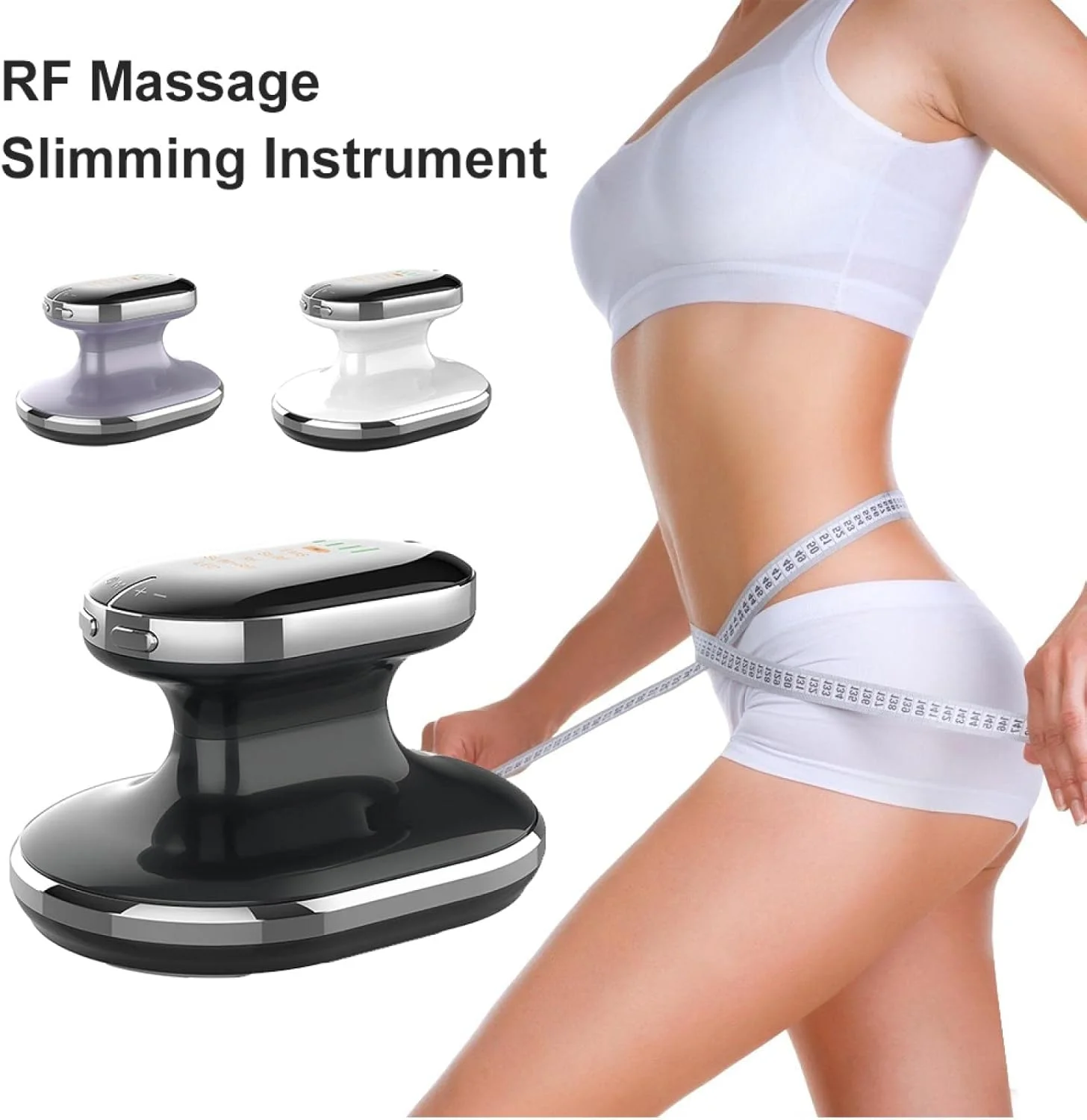 دستگاه لاغری بدن با فرکانس رادیویی RF، EMS، چربی سوز، LED، سفت کننده پوست، کاهش وزن، ماساژ فرم دهی، دستگاه زیبایی مشکی