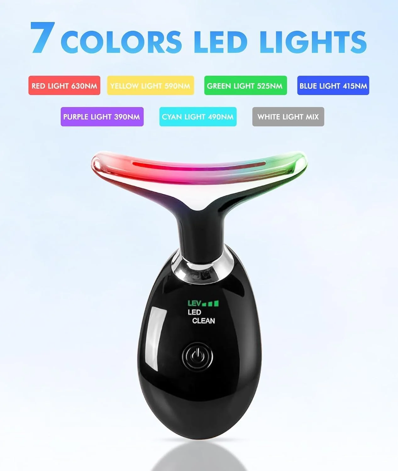 ماساژور صورت ضد چروک، دستگاه زیبایی صورت با 3 حالت، دستگاه زیبایی صورت V با دمای 45 درجه سانتیگراد برای سفت کردن و لیفتینگ پوست، ماساژ صورت EMS برای زنان و مردان، دستگاه فرم دهی صورت V (مشکی)