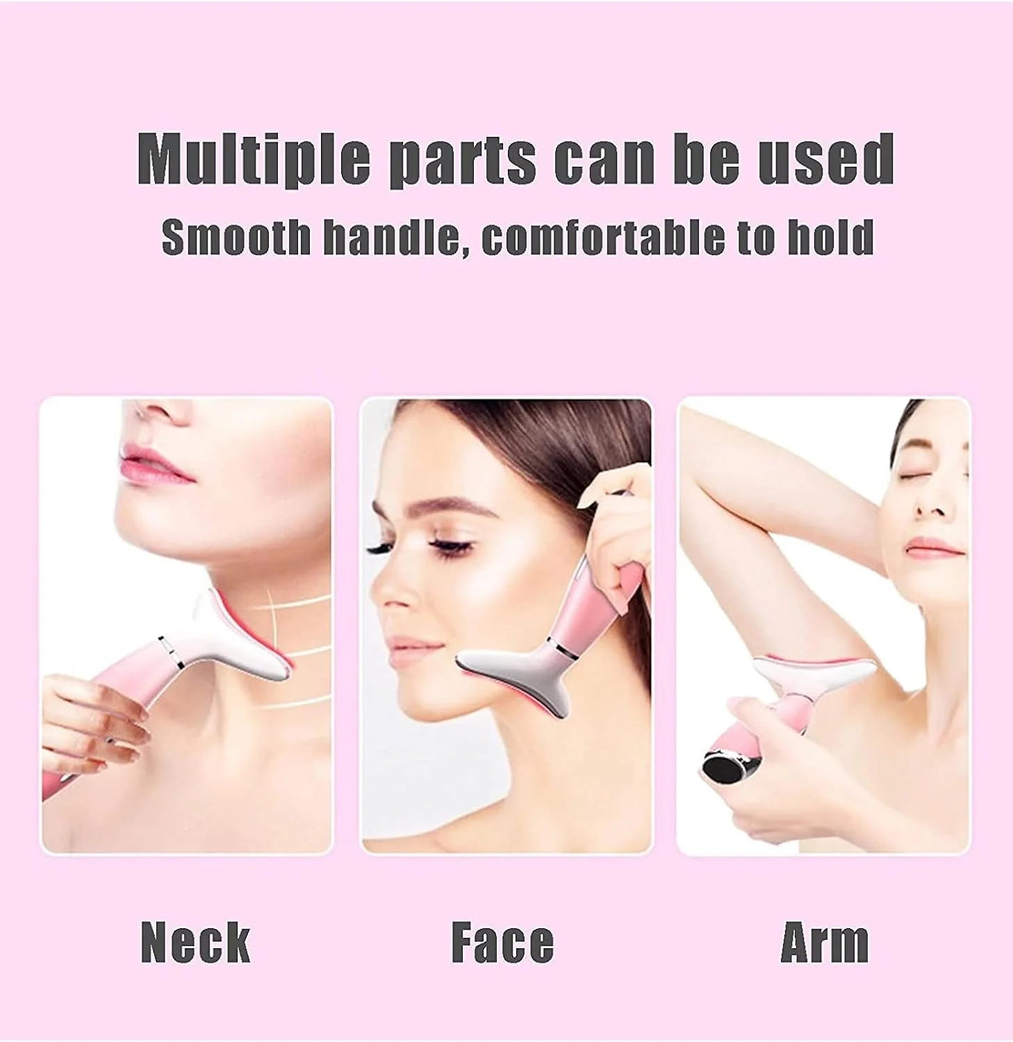 دستگاه ماساژور صورت و گردن EMS، ابزار زیبایی ضد پیری، رفع چین و چروک و غبغب، لیفت و سفت کننده پوست با 3 حالت رنگی ماساژور صورت LED دستگاه ماساژور صورت و گردن EMS، ابزار زیبایی ضد پیری، رفع چین و چروک و غبغب، لیفت و سفت کننده پوست با 3 حالت رنگی ماساژور صورت LED