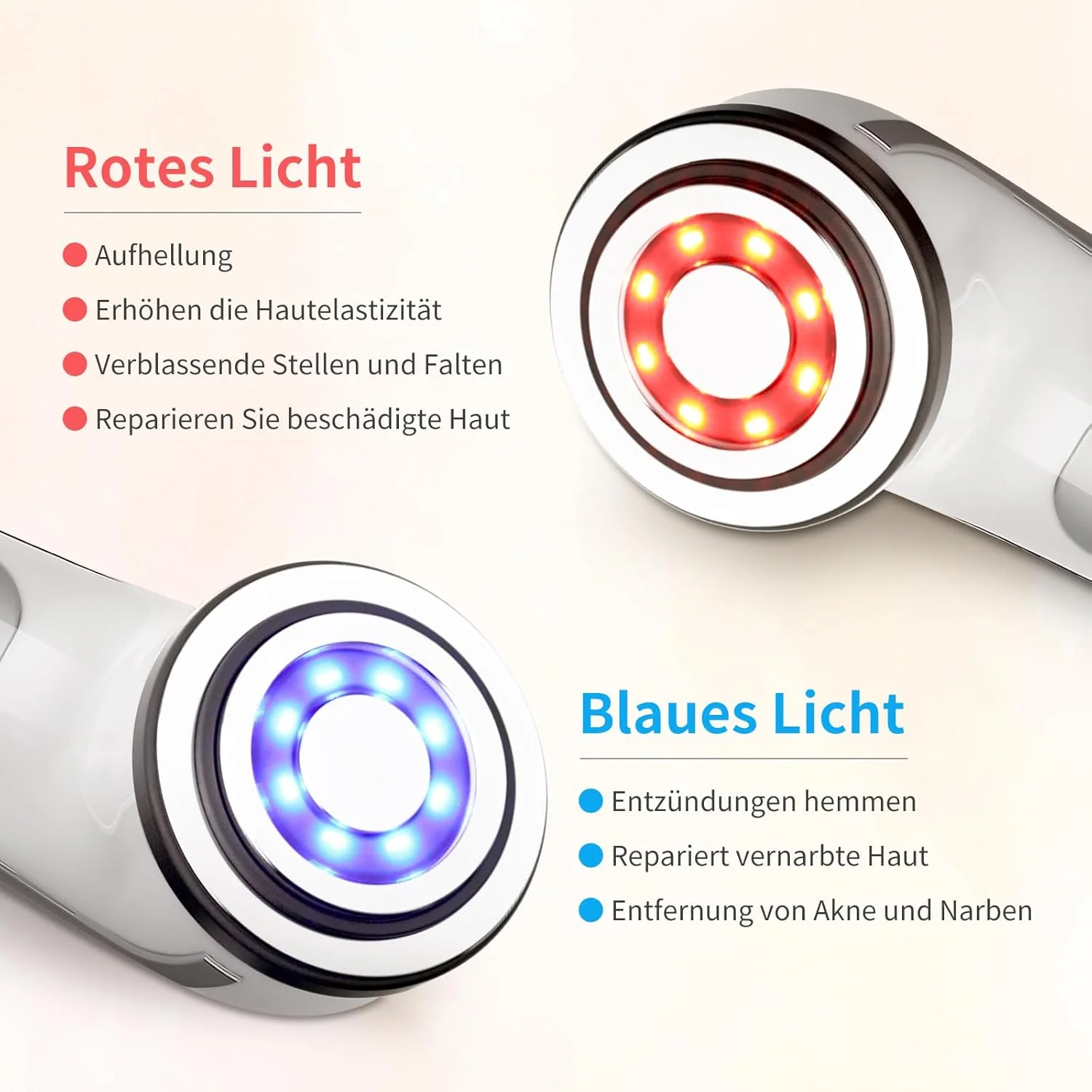 ماساژور صورت CARER BEAUTY برای رفع چین و چروک، دستگاه 5 در 1 با فرکانس رادیویی، دارای 2 نور LED، ویبره RF و یون برای ضد چروک، پیری، رفع آکنه، مراقبت از پوست و پاکسازی عمیق صورت ماساژور صورت CARER BEAUTY برای رفع چین و چروک، دستگاه 5 در 1 با فرکانس رادیویی، دارای 2 نور LED، ویبره RF و یون برای ضد چروک، پیری، رفع آکنه، مراقبت از پوست و پاکسازی عمیق صورت