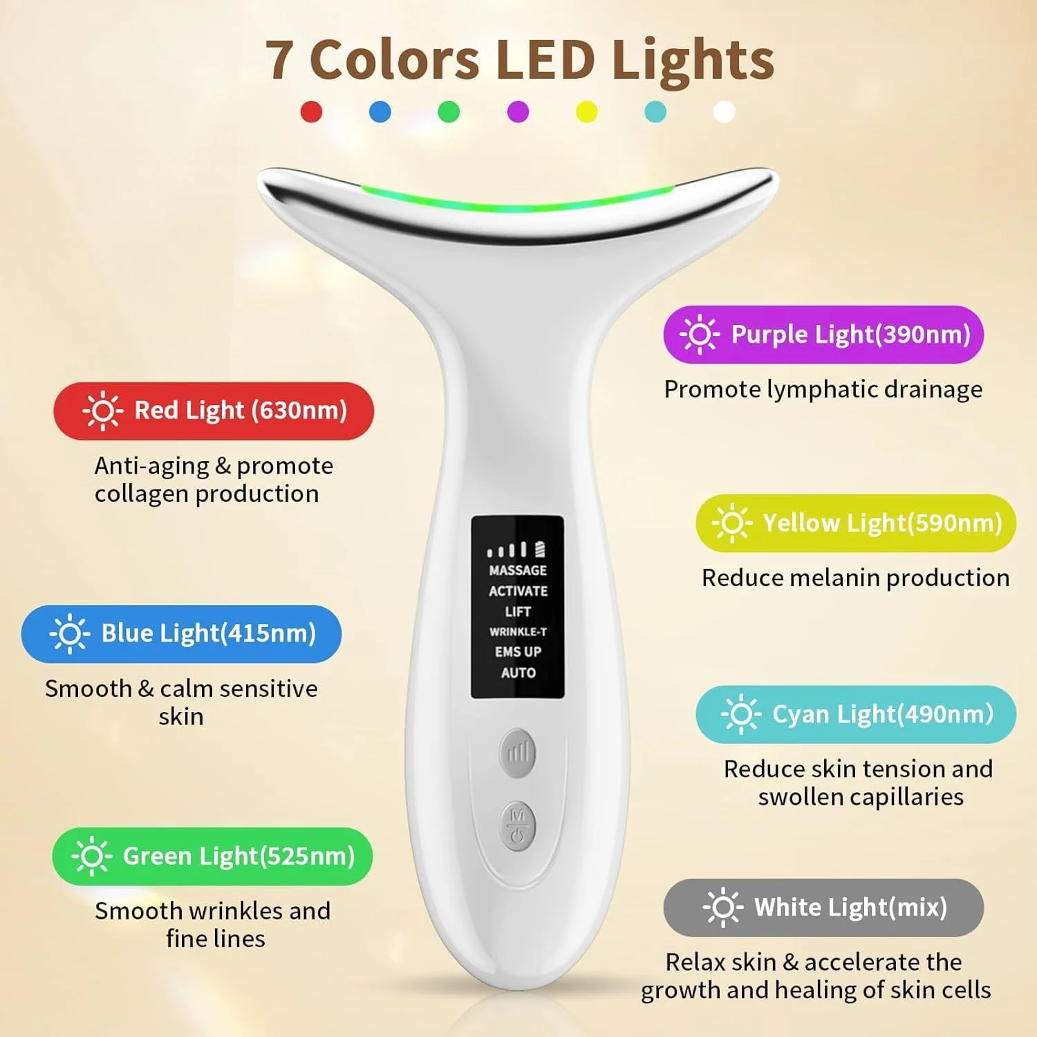 ماساژور صورت، ماساژور صورت و گردن با 6 حالت، دستگاه لیفتینگ صورت ضد چروک با 4 سطح، کاهش دهنده غبغب با حرارت 45 ± 5 درجه سانتیگراد، مجسمه ساز صورت 7 رنگ برای سفت کردن پوست ماساژور صورت، ماساژور صورت و گردن با 6 حالت، دستگاه لیفتینگ صورت ضد چروک با 4 سطح، کاهش دهنده غبغب با حرارت 45 ± 5 درجه سانتیگراد، مجسمه ساز صورت 7 رنگ برای سفت کردن پوست