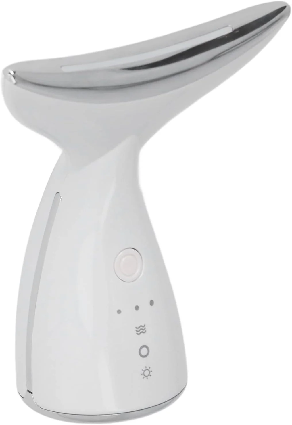 دستگاه زیبایی گردن، دستگاه زیبایی جوانسازی پوست، ماساژور لیفت صورت با 3 چراغ LED، دستگاه زیبایی سفت کننده پوست، ماساژور صورت و گردن برای لیفت و سفت کردن پوست افتاده (سفید)