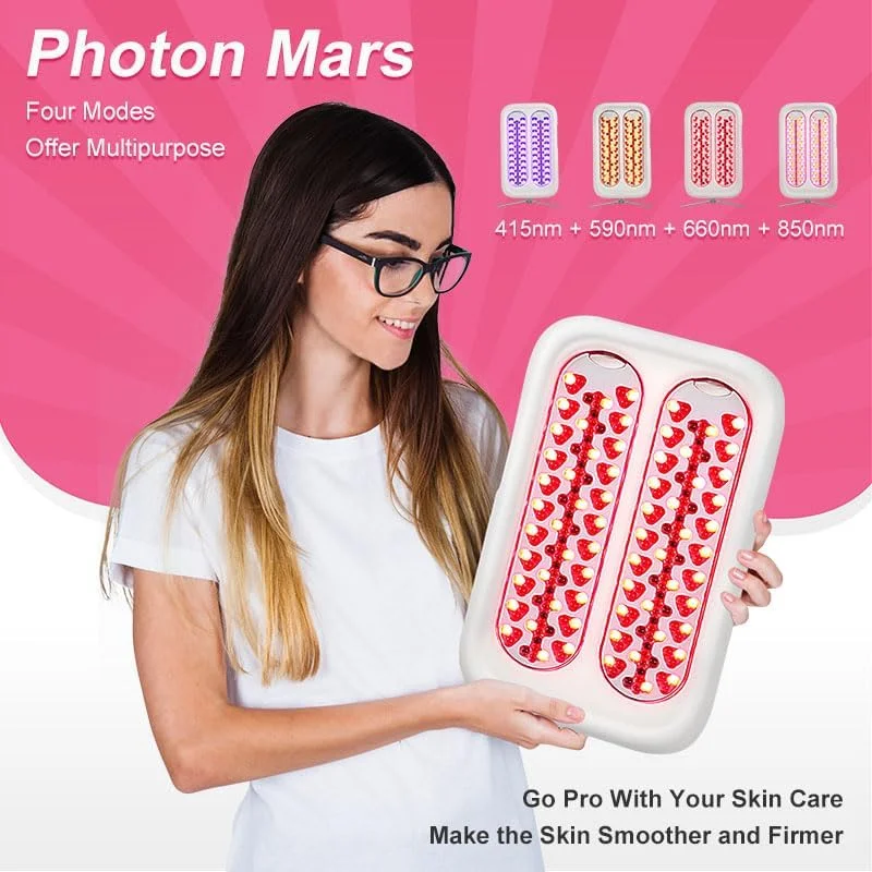 دستگاه نوردرمانی الیتزیا با LED، نور نزدیک به مادون قرمز، چهار حالت، حفظ جوانی، تسکین درد، مراقبت از پوست، مناسب برای استفاده خانگی مدل ETRL01A