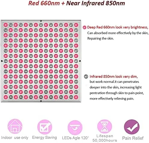 دستگاه نوردرمانی - پنل های نوردرمانی ال ای دی 45 وات با نور قرمز 660 نانومتر و مادون قرمز نزدیک 850 نانومتر