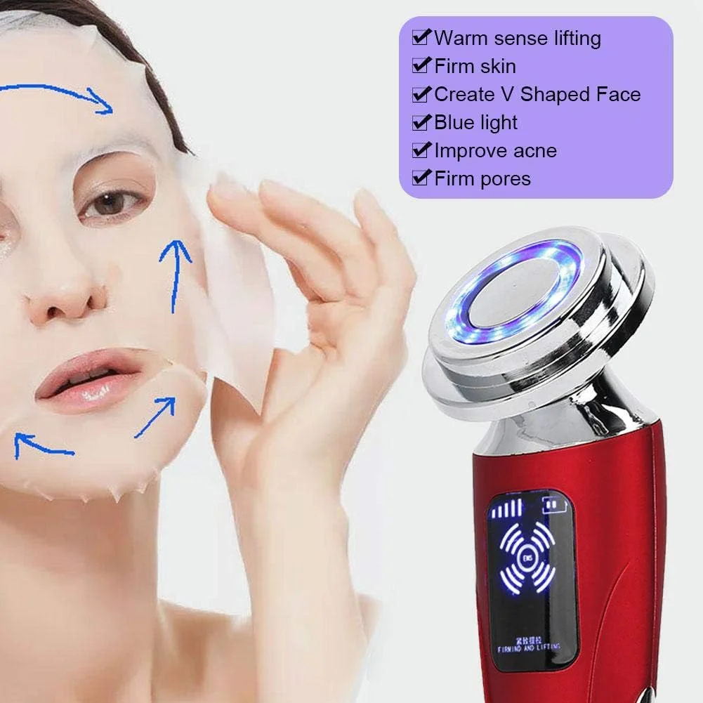 دستگاه اولتراسوند صورت، دستگاه زیبایی صورت با فرکانس رادیویی LED برای رفع چین و چروک، رفع آکنه، ضد پیری (رُزِنروت) دستگاه اولتراسوند صورت، دستگاه زیبایی صورت با فرکانس رادیویی LED برای رفع چین و چروک، رفع آکنه، ضد پیری (رُزِنروت)