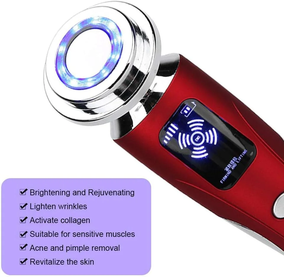 دستگاه اولتراسوند صورت، دستگاه زیبایی صورت با فرکانس رادیویی LED برای رفع چین و چروک، رفع آکنه، ضد پیری (رُزِنروت) دستگاه اولتراسوند صورت، دستگاه زیبایی صورت با فرکانس رادیویی LED برای رفع چین و چروک، رفع آکنه، ضد پیری (رُزِنروت)