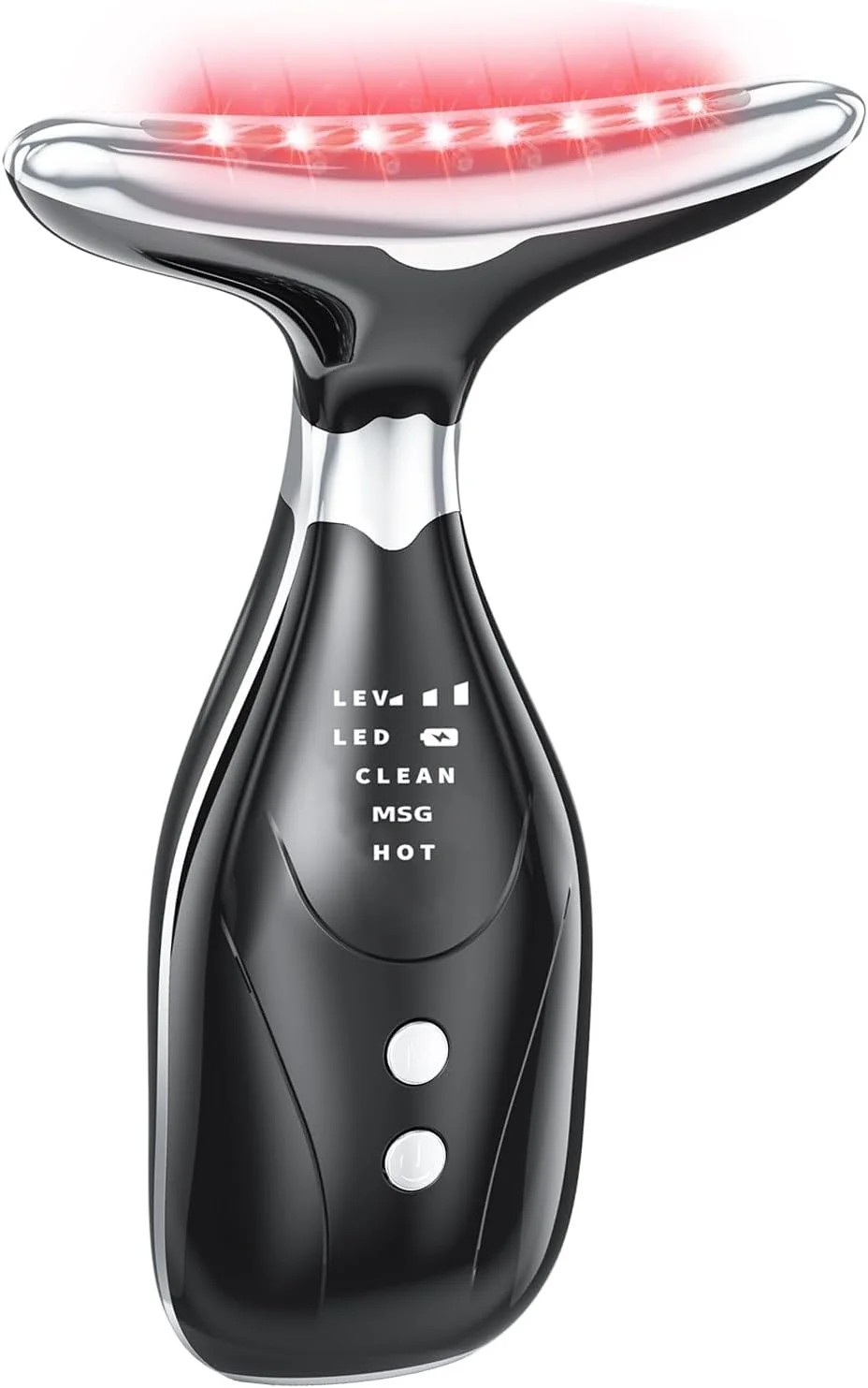 ماساژور صورت و گردن با نور قرمز، ابزار مراقبت از پوست، دستگاه زیبایی ال ای دی 7 رنگ برای استفاده خانگی، ابزار فرم دهی صورت با ارتعاش حرارتی (مشکی) ماساژور صورت و گردن با نور قرمز، ابزار مراقبت از پوست، دستگاه زیبایی ال ای دی 7 رنگ برای استفاده خانگی، ابزار فرم دهی صورت با ارتعاش حرارتی (مشکی)