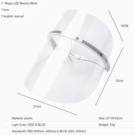ماسک زیبایی صورت با نور ال ای دی 3 رنگ ماسک زیبایی صورت با نور ال ای دی 3 رنگ